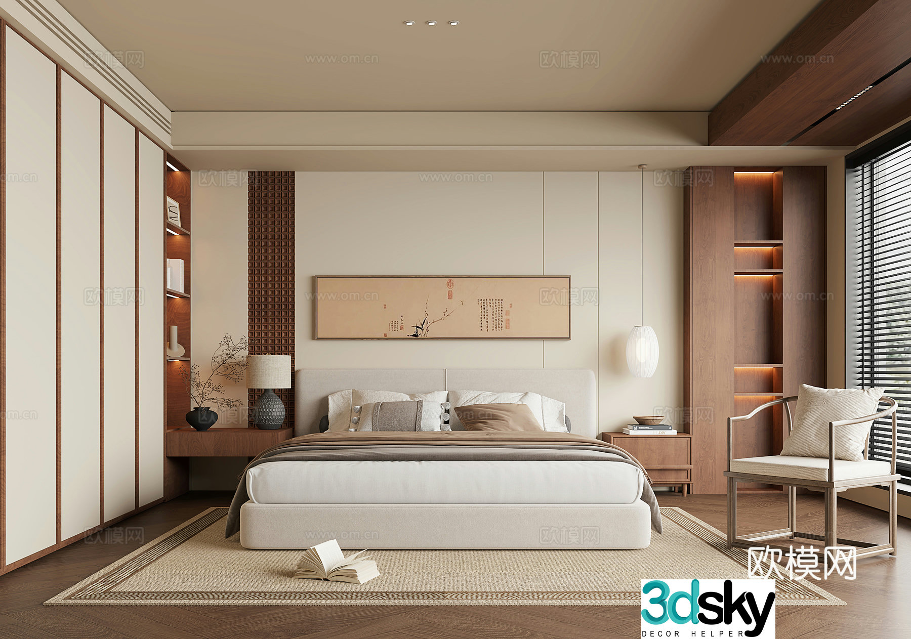 Song style home bedroom 3D model