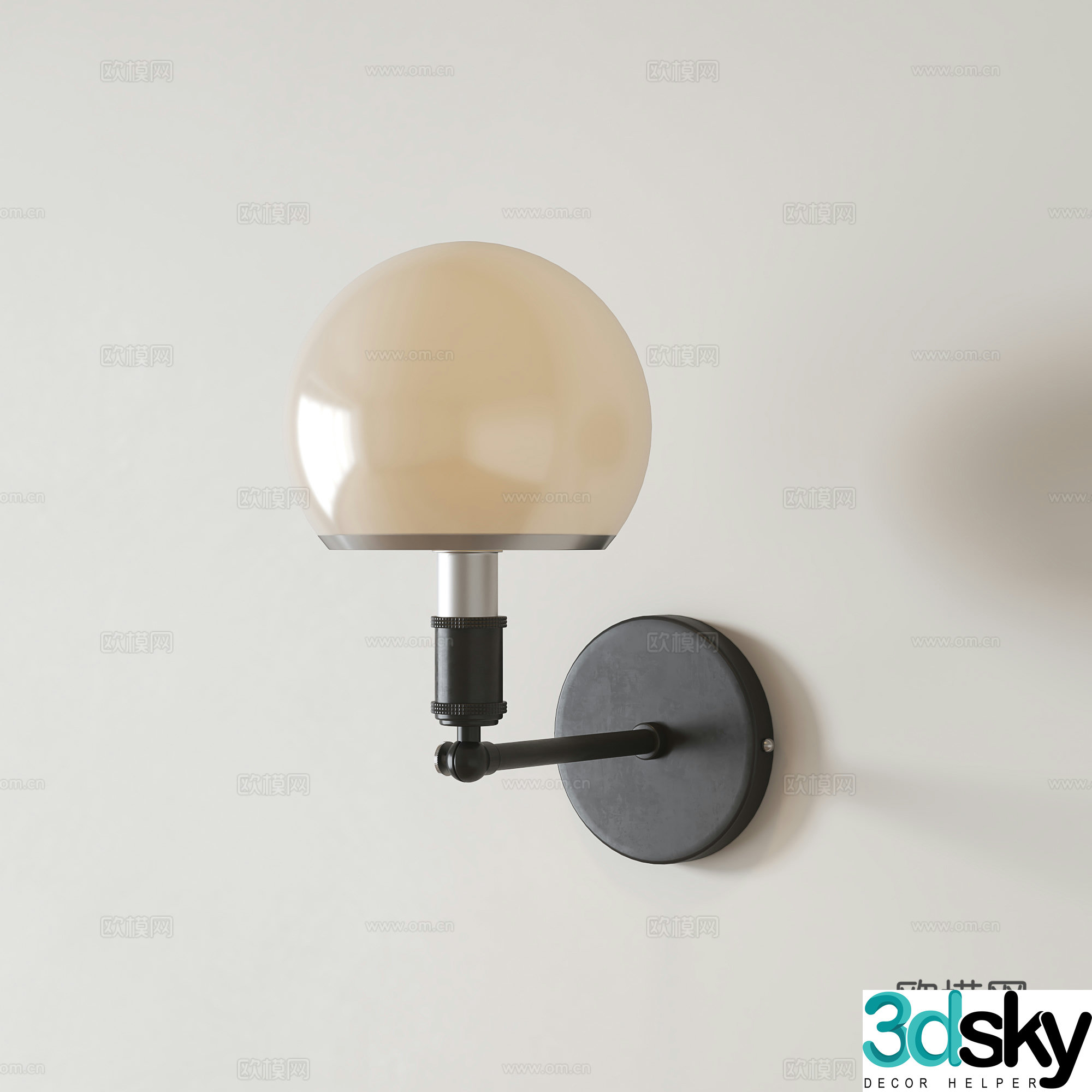 French medieval wall lamp 3D model