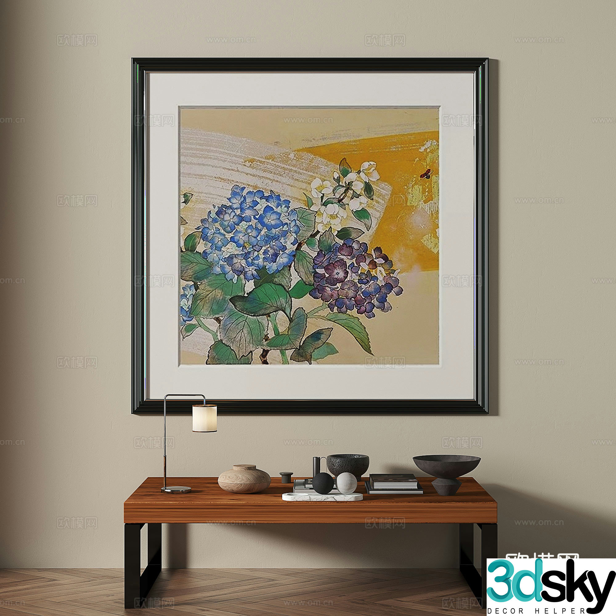 Modern medieval retro decorative painting 3d model