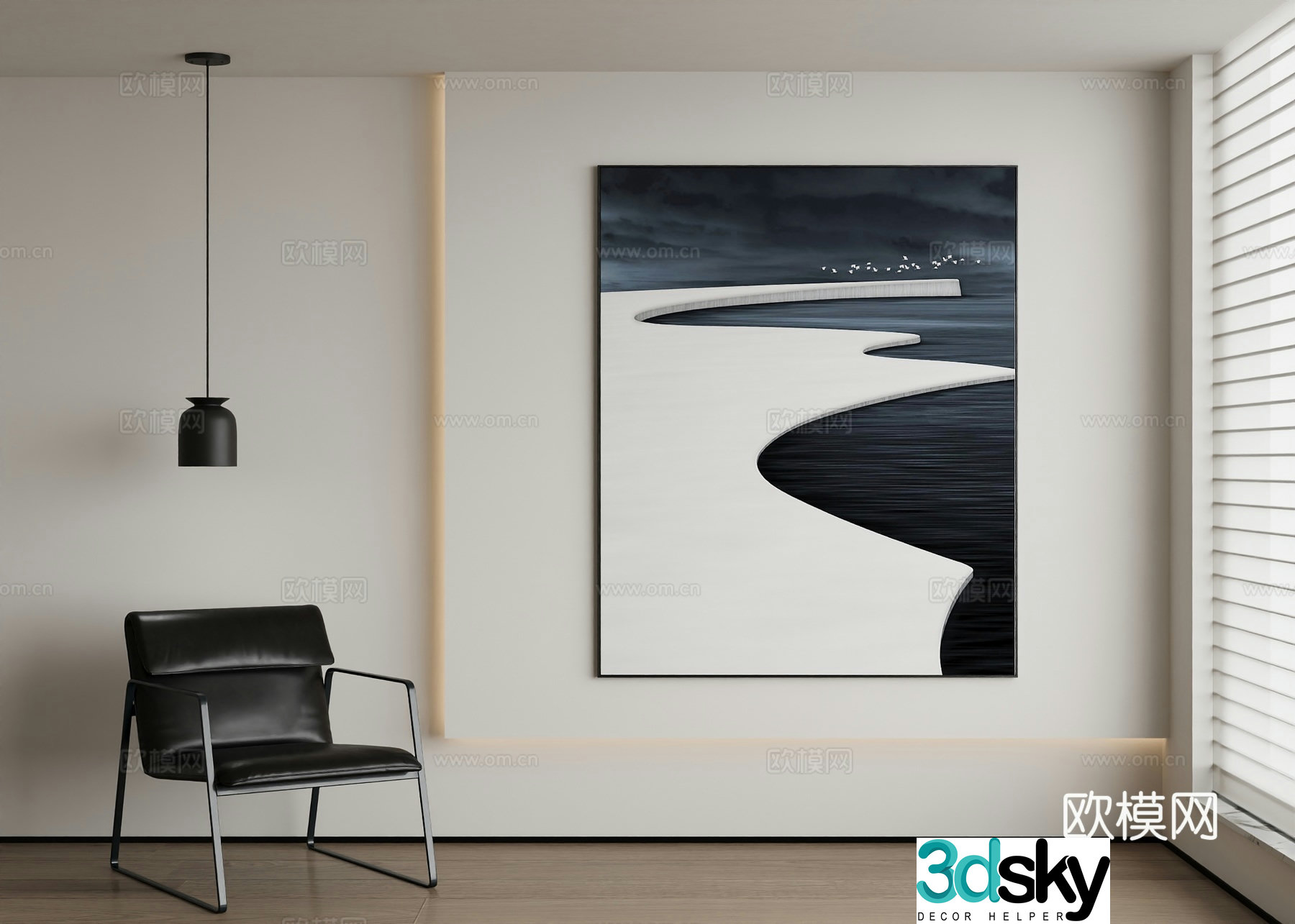 Modern decorative painting 3d model