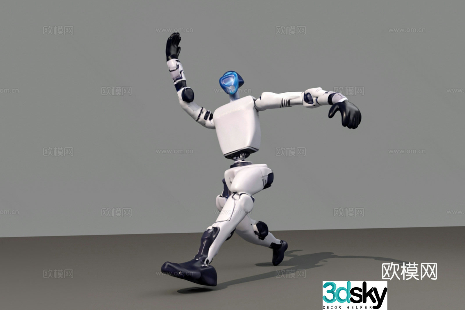 Virtual Character Robot AI Intelligent Robot Sculpture Ornament 3D Model