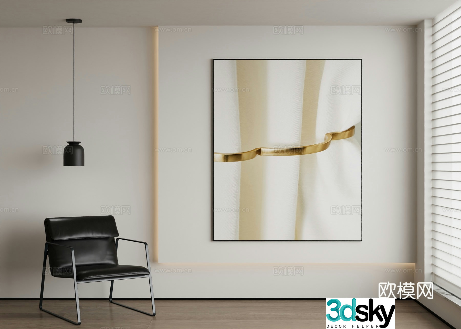 Modern decorative painting 3d model