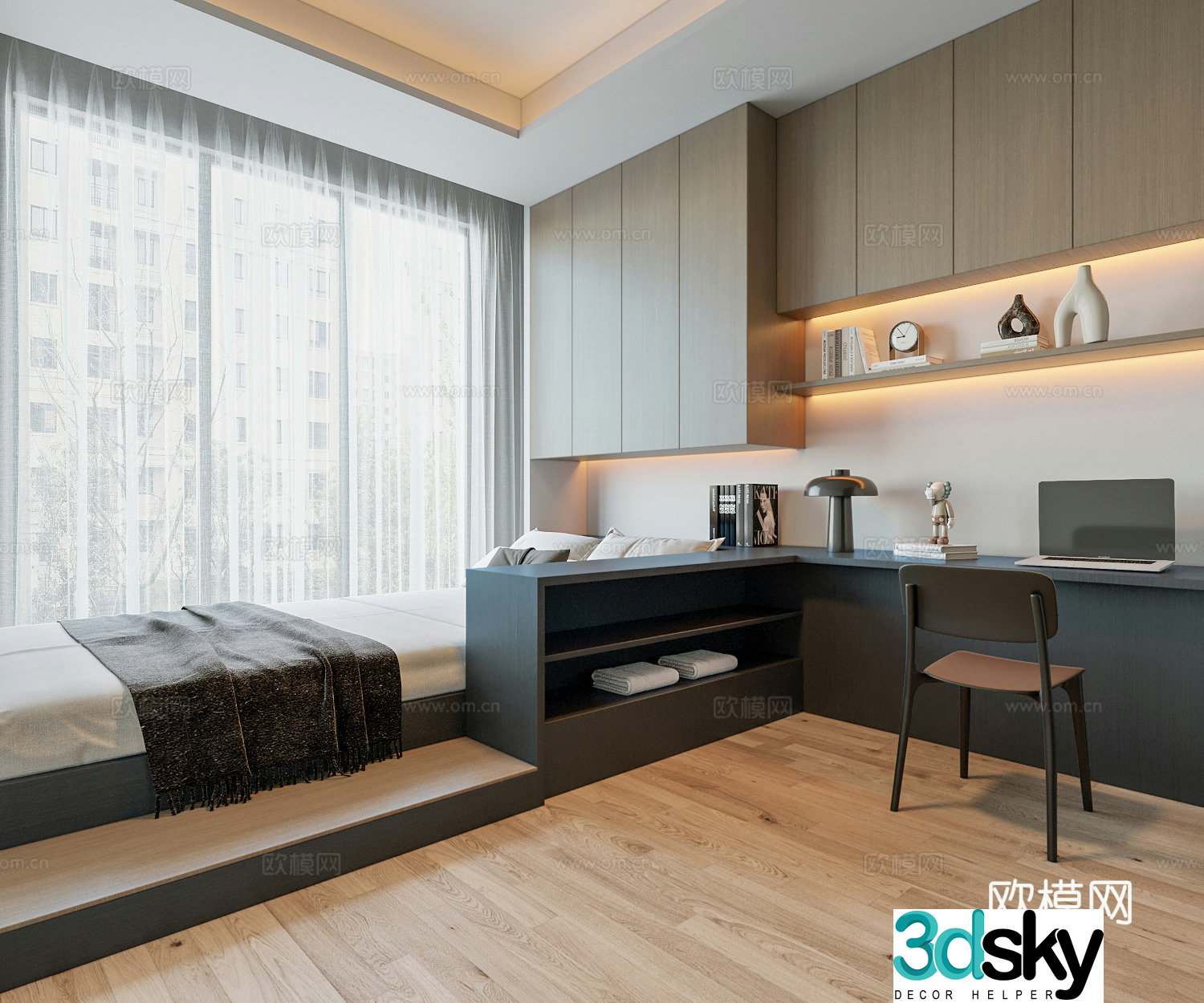 Tatami bedroom 3d model