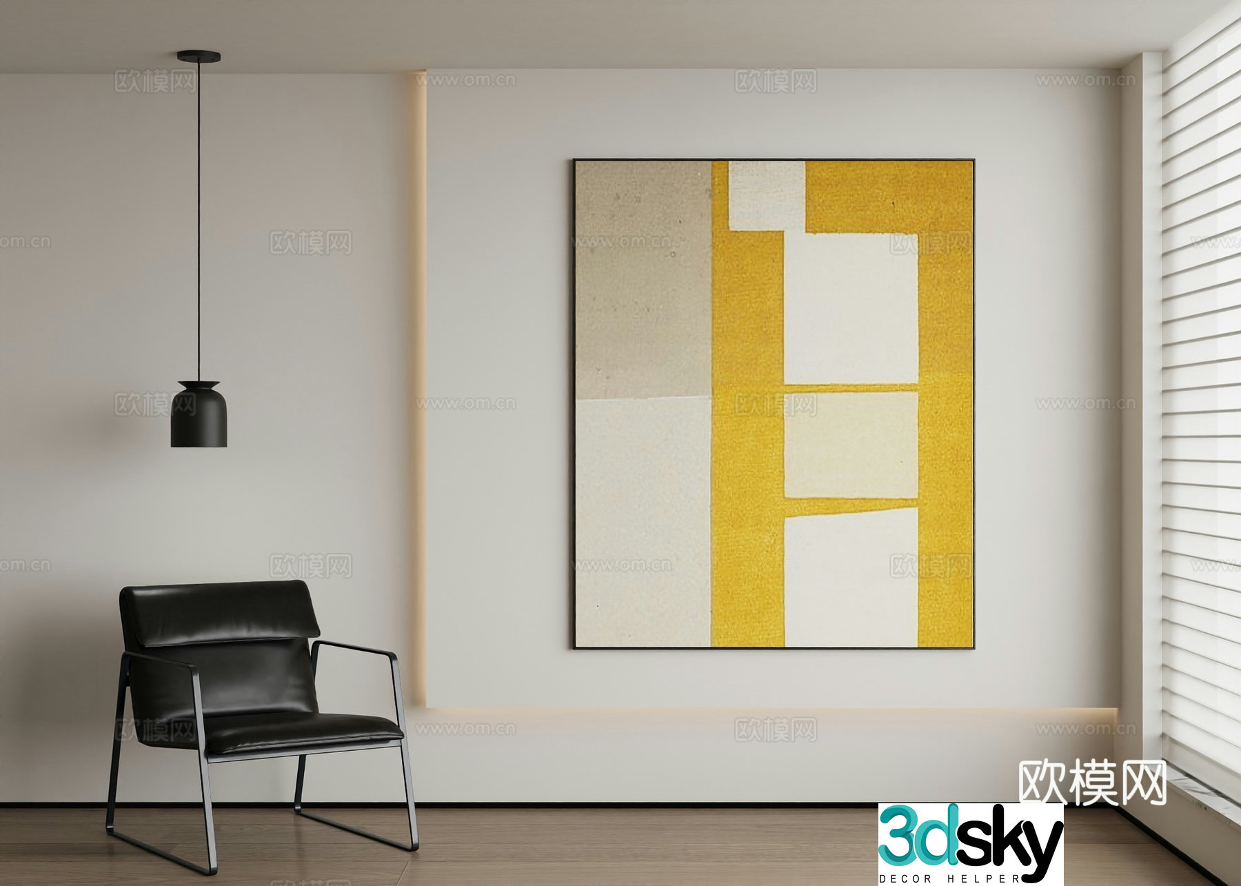 Modern decorative painting 3d model