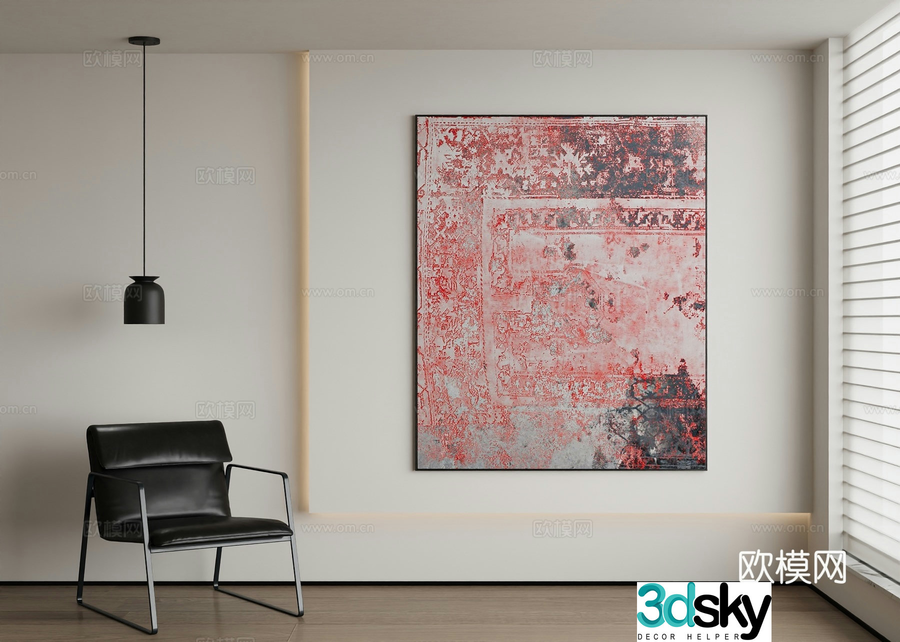 Modern decorative painting 3d model