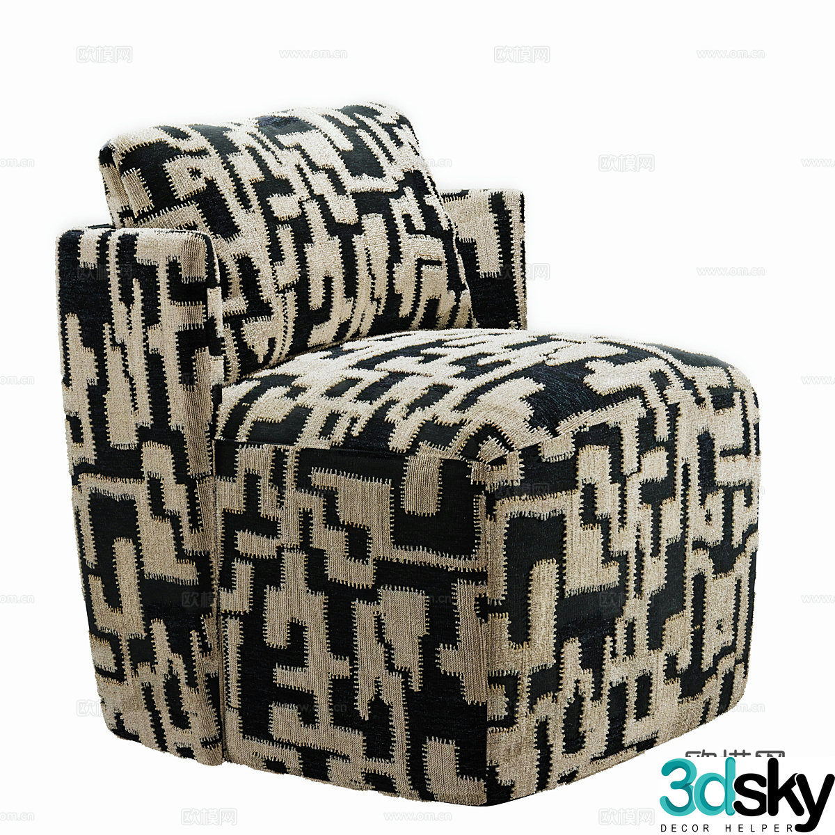 Modern Italian Vera Club casual sofa 3d model