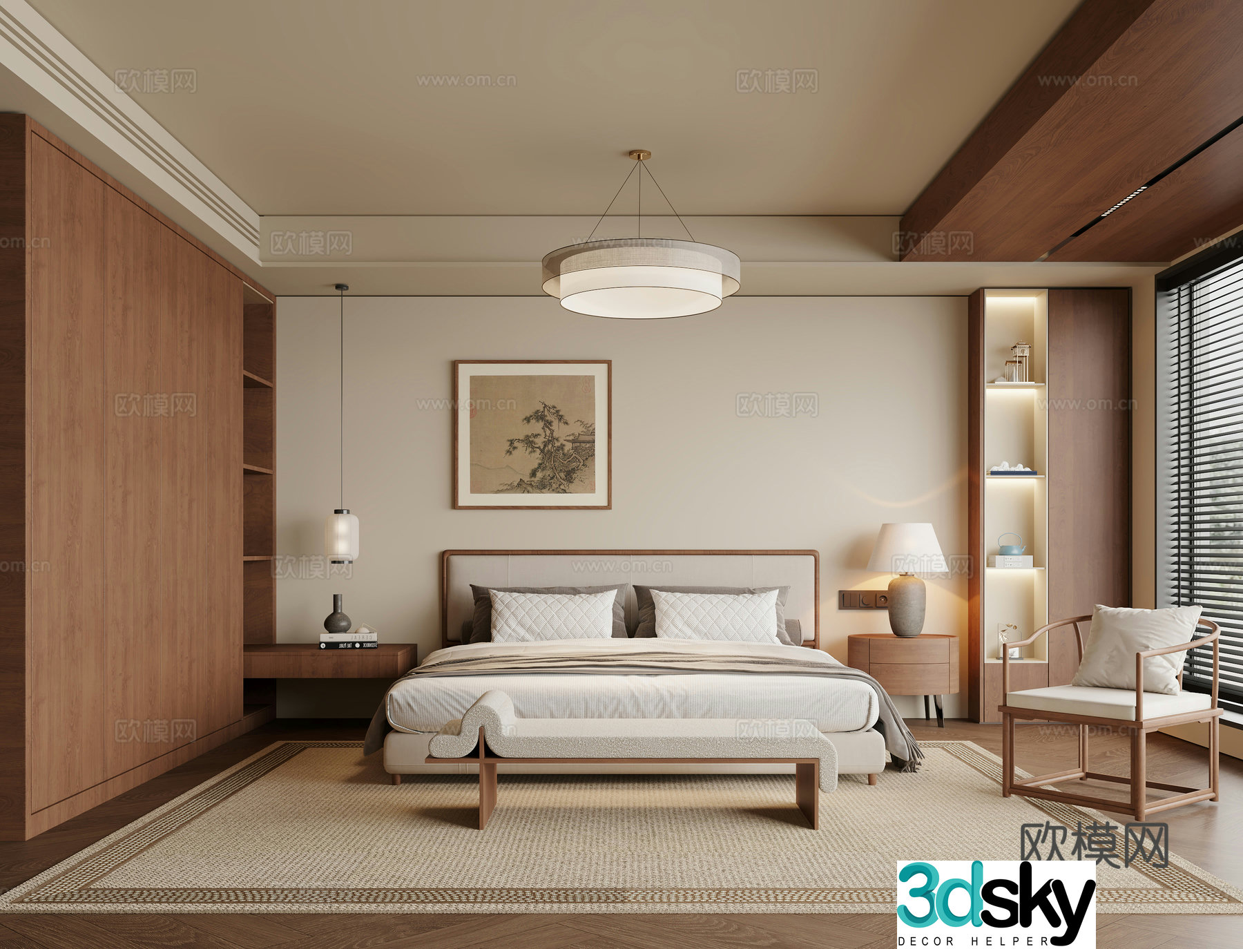 Song style home bedroom 3D model