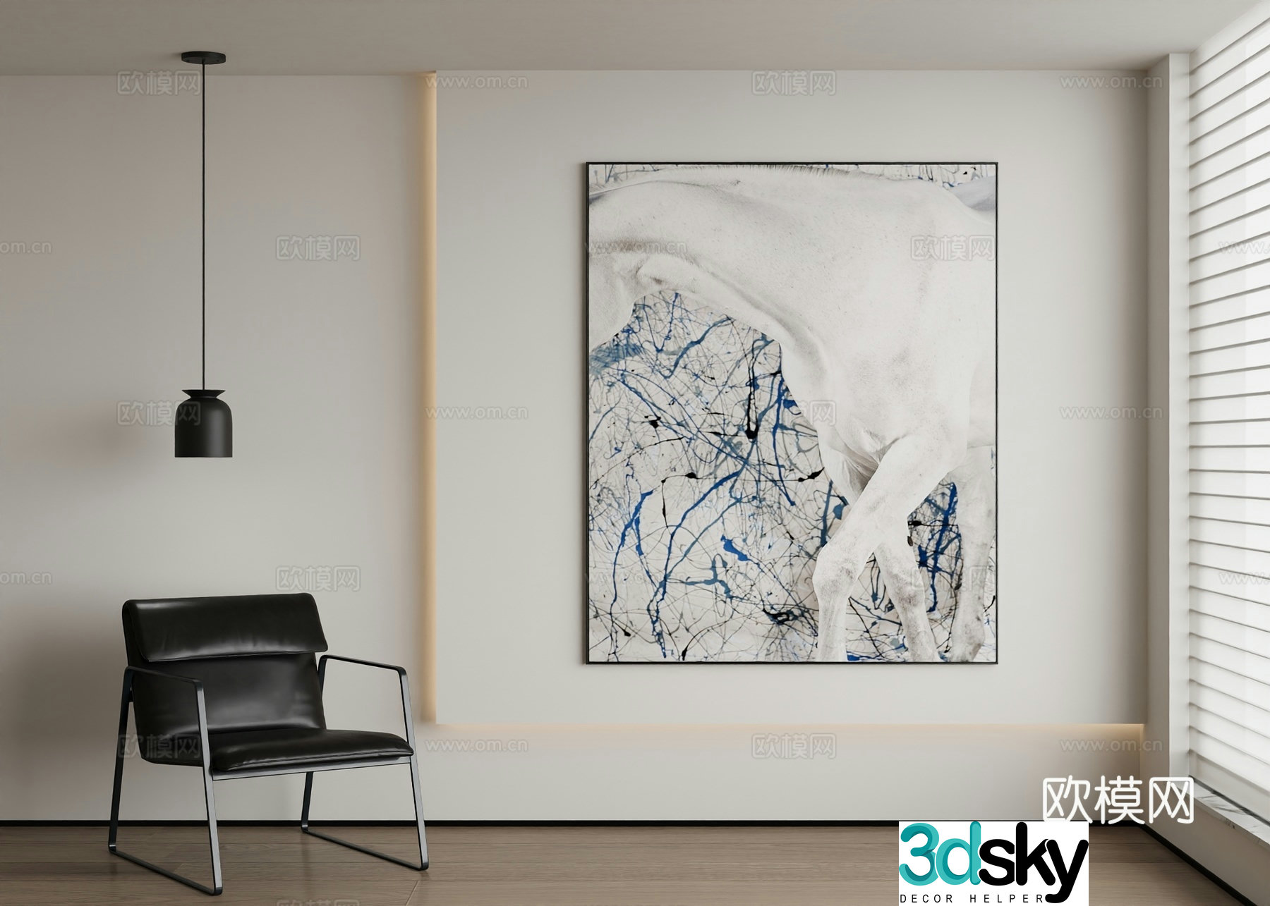 Modern decorative painting 3d model