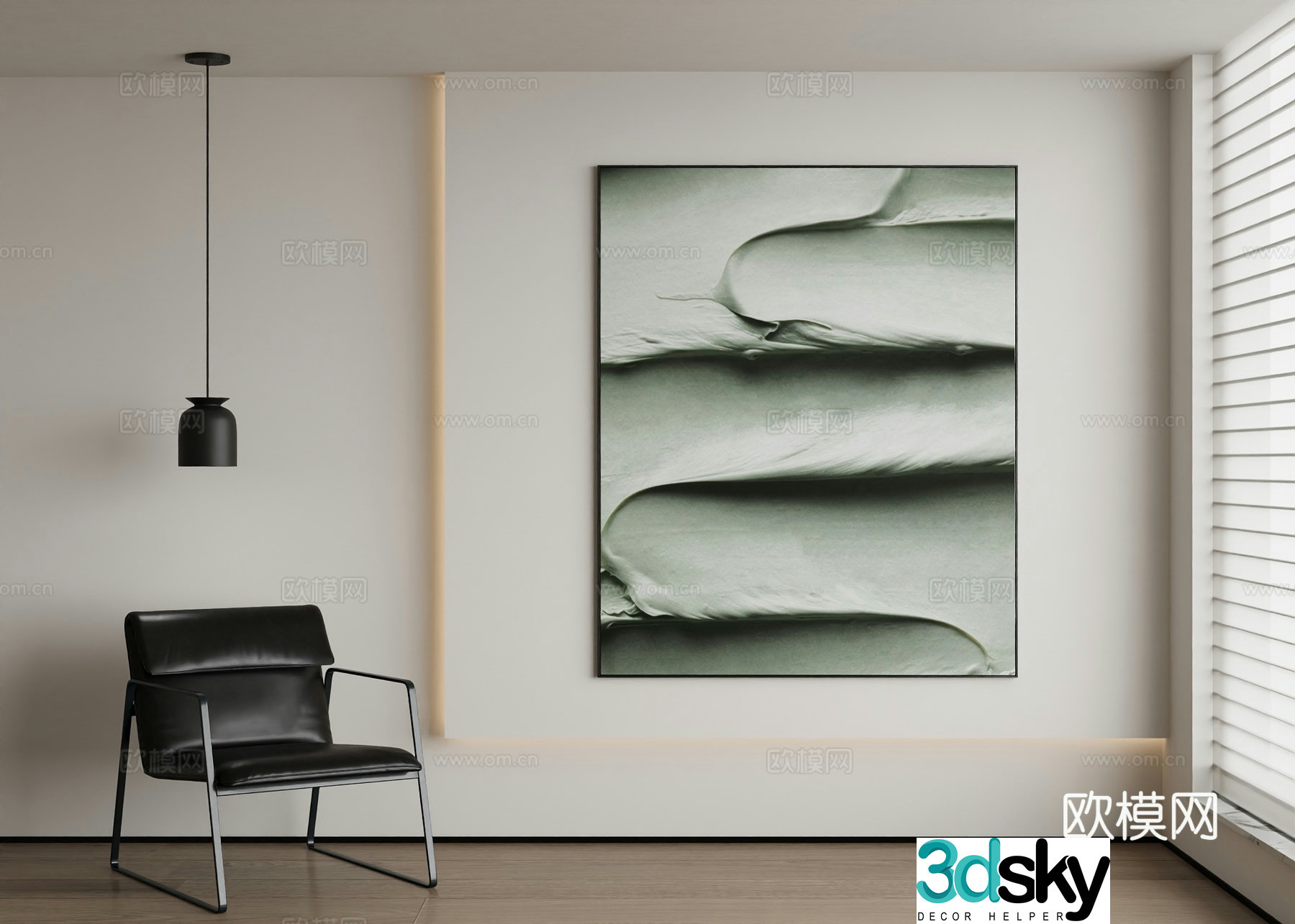 Modern decorative painting 3d model