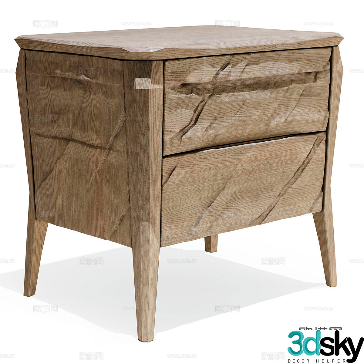 Nordic simple bedside table bedside table simple bedside table decorative cabinet 3d model