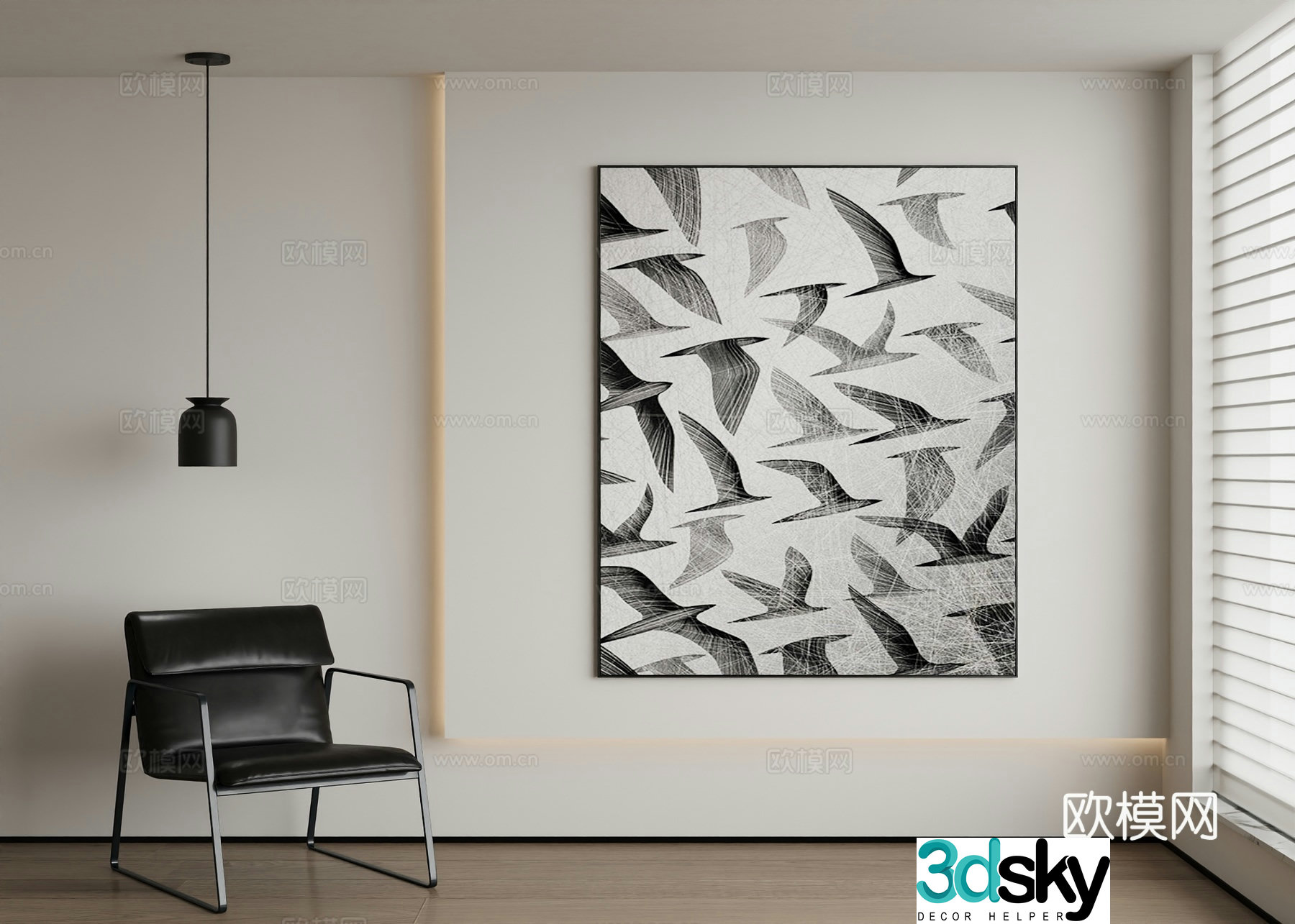 Modern decorative painting 3d model