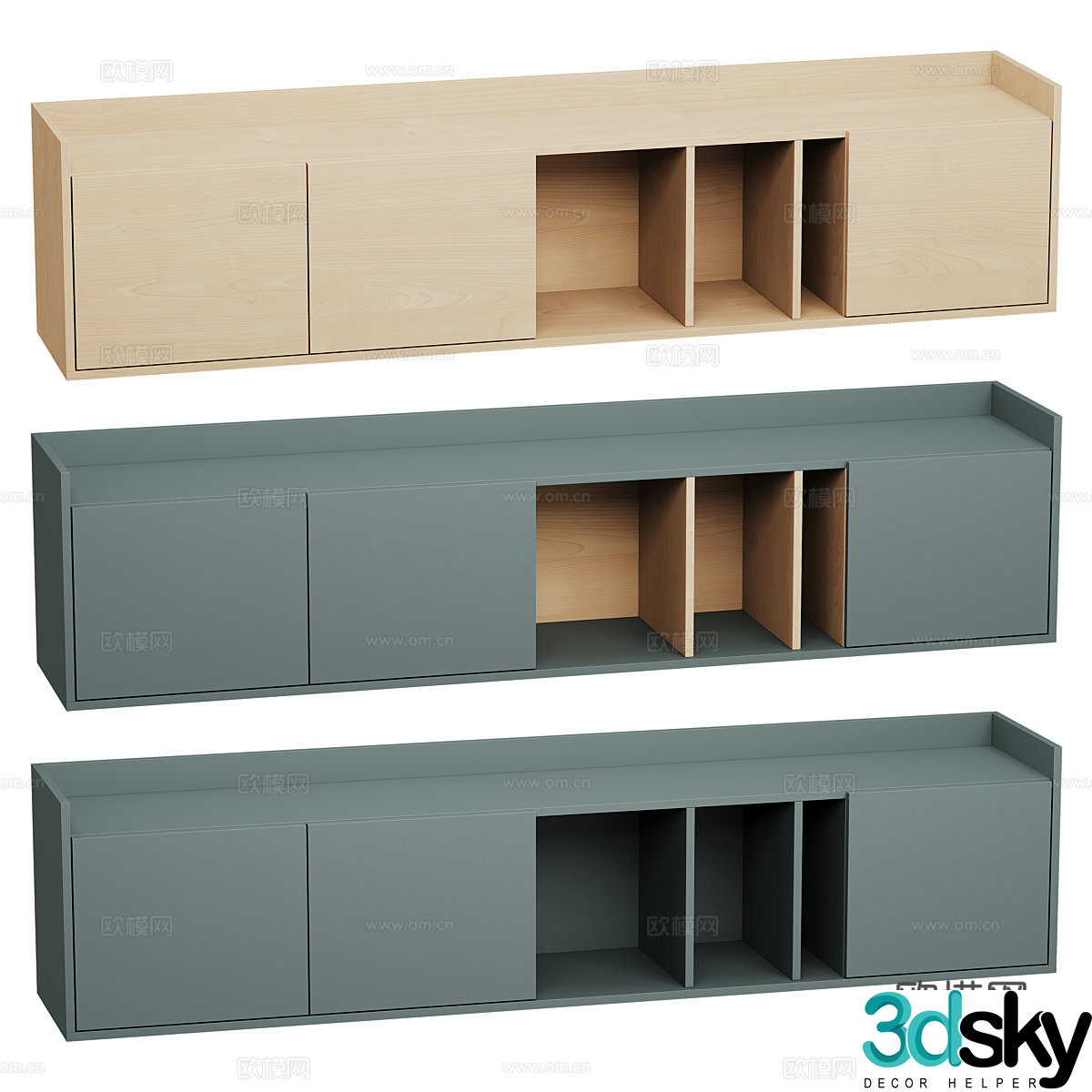 Modern Italian TV Cabinet 3D Model