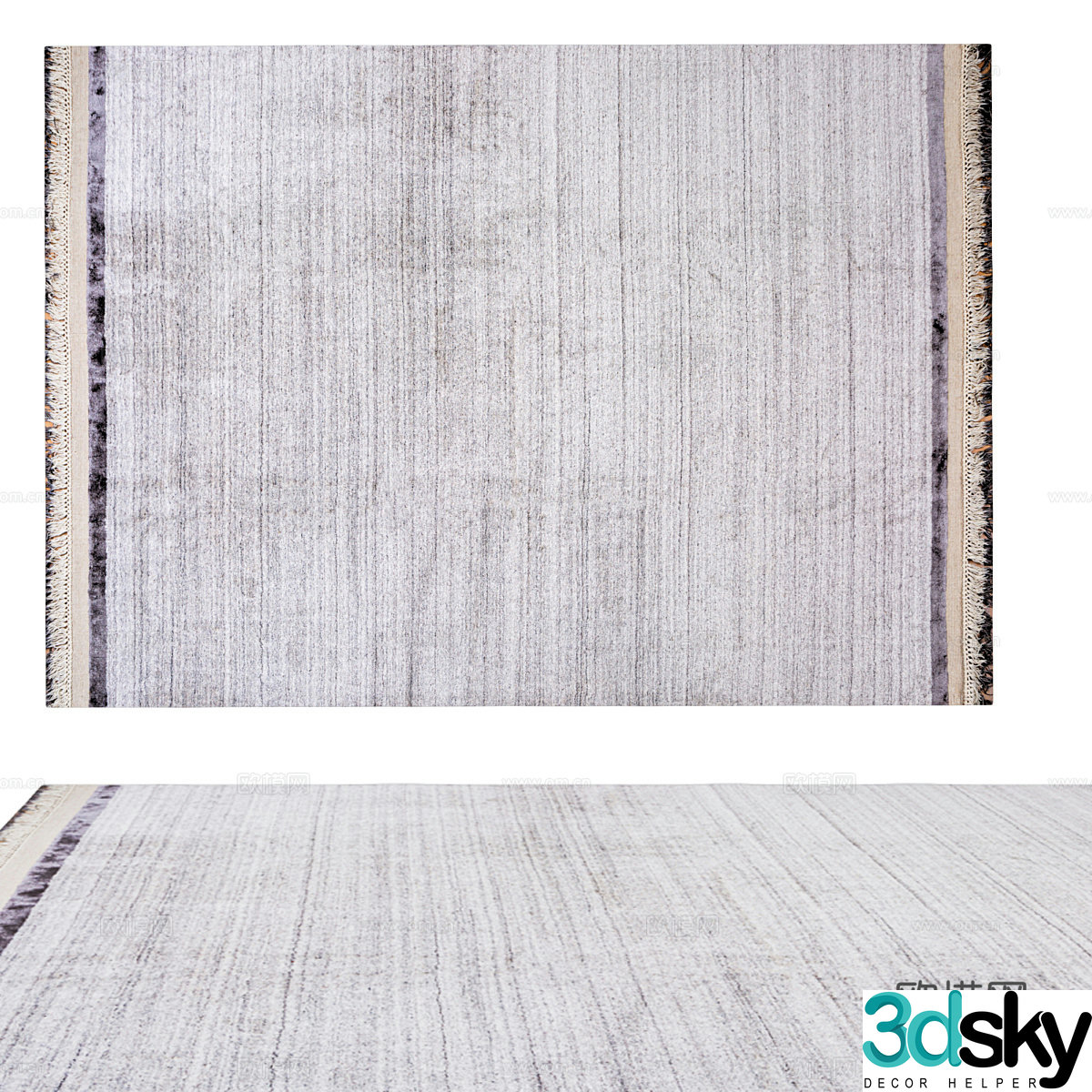 Modern minimalist carpet Carpet Simple carpet Living room carpet 3d model