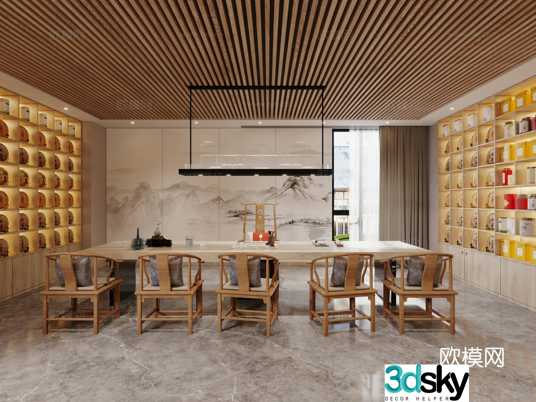 New Chinese tea house 3D model