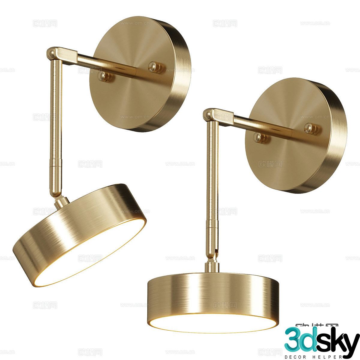 Modern light luxury TENN wall light 3d model