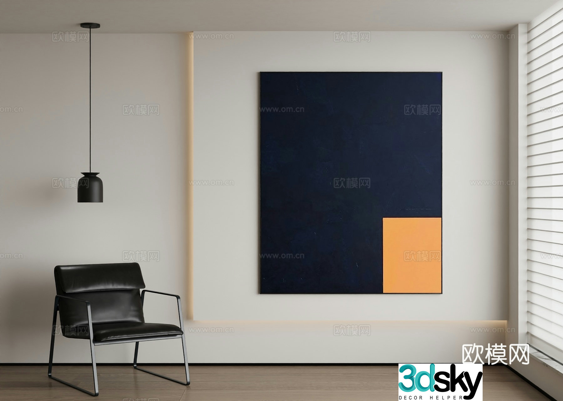 Modern decorative painting 3d model