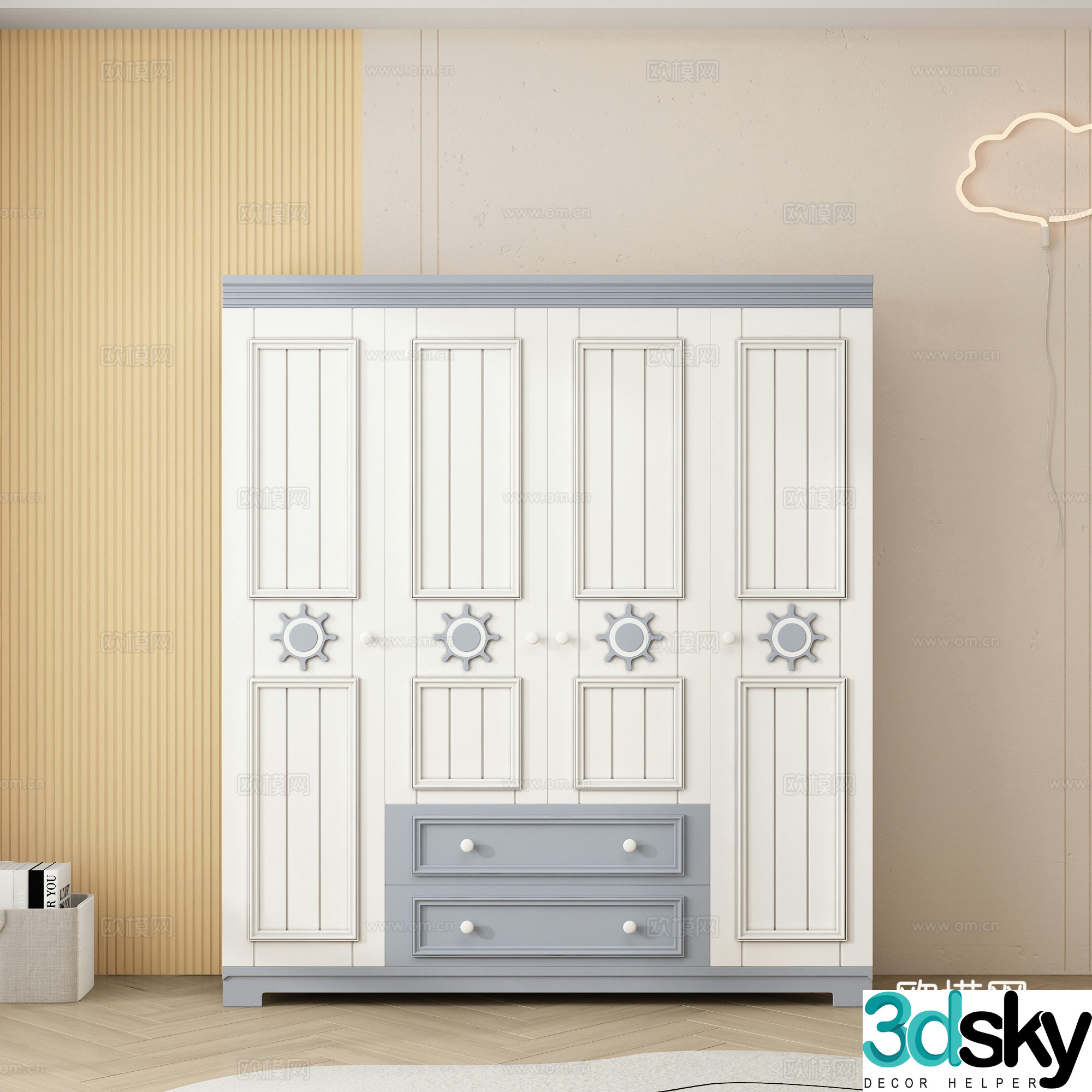Children’s Wardrobe Decoration Cabinet Children’s Room 3D Model