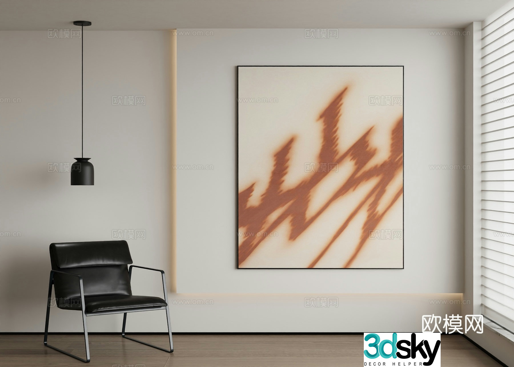 Modern decorative painting 3d model