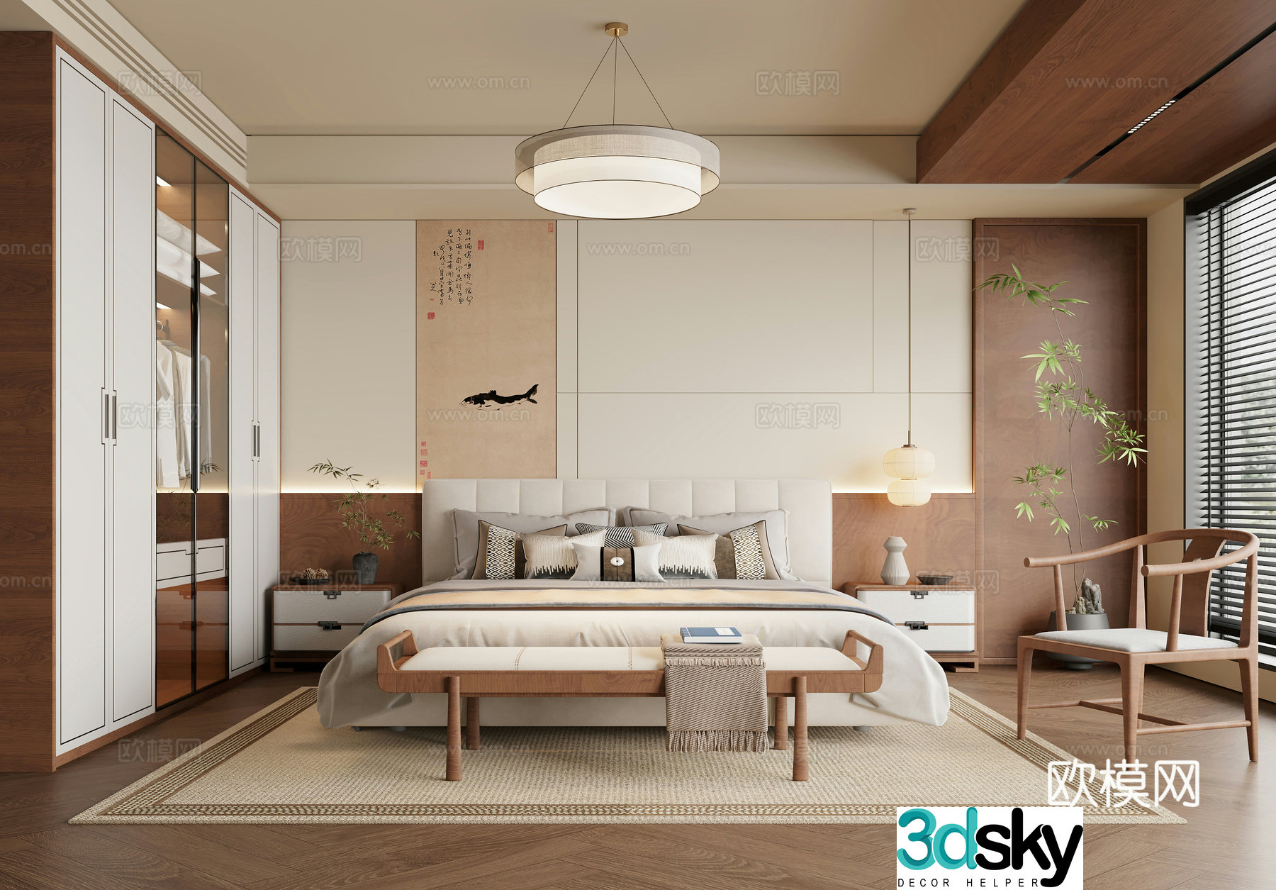 Song style home bedroom 3D model