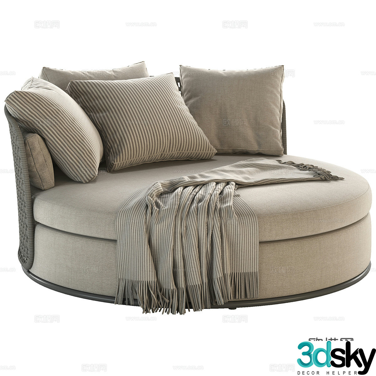 Modern Poliform Soori Circular Casual Sofa 3D Model
