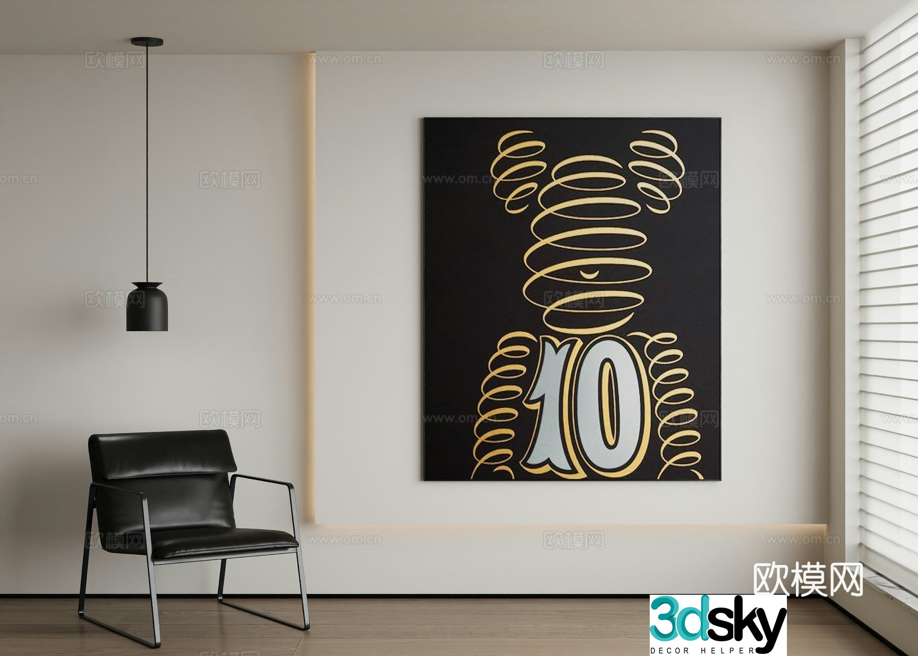 Modern decorative painting 3d model
