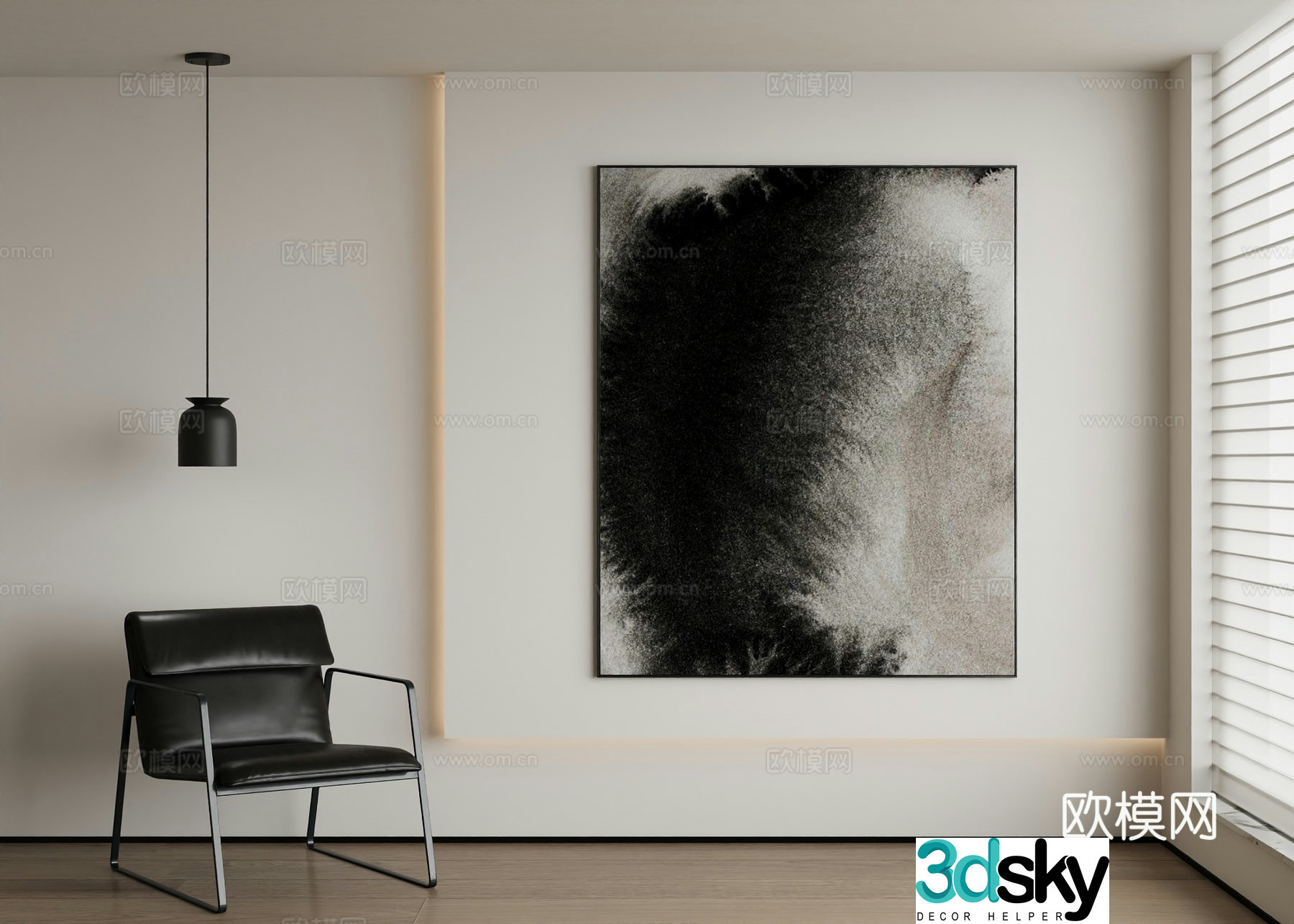 Modern decorative painting 3d model