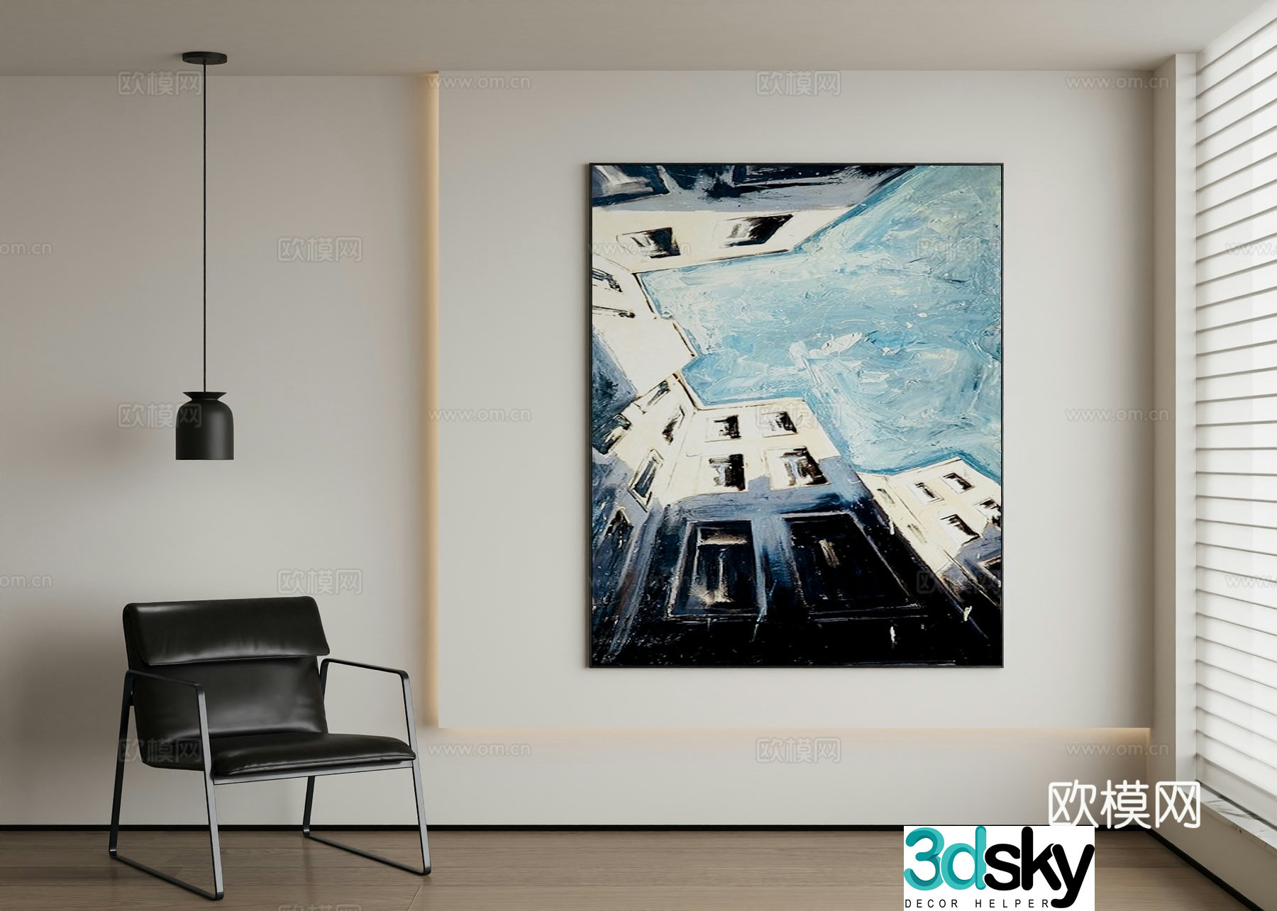 Modern decorative painting 3d model
