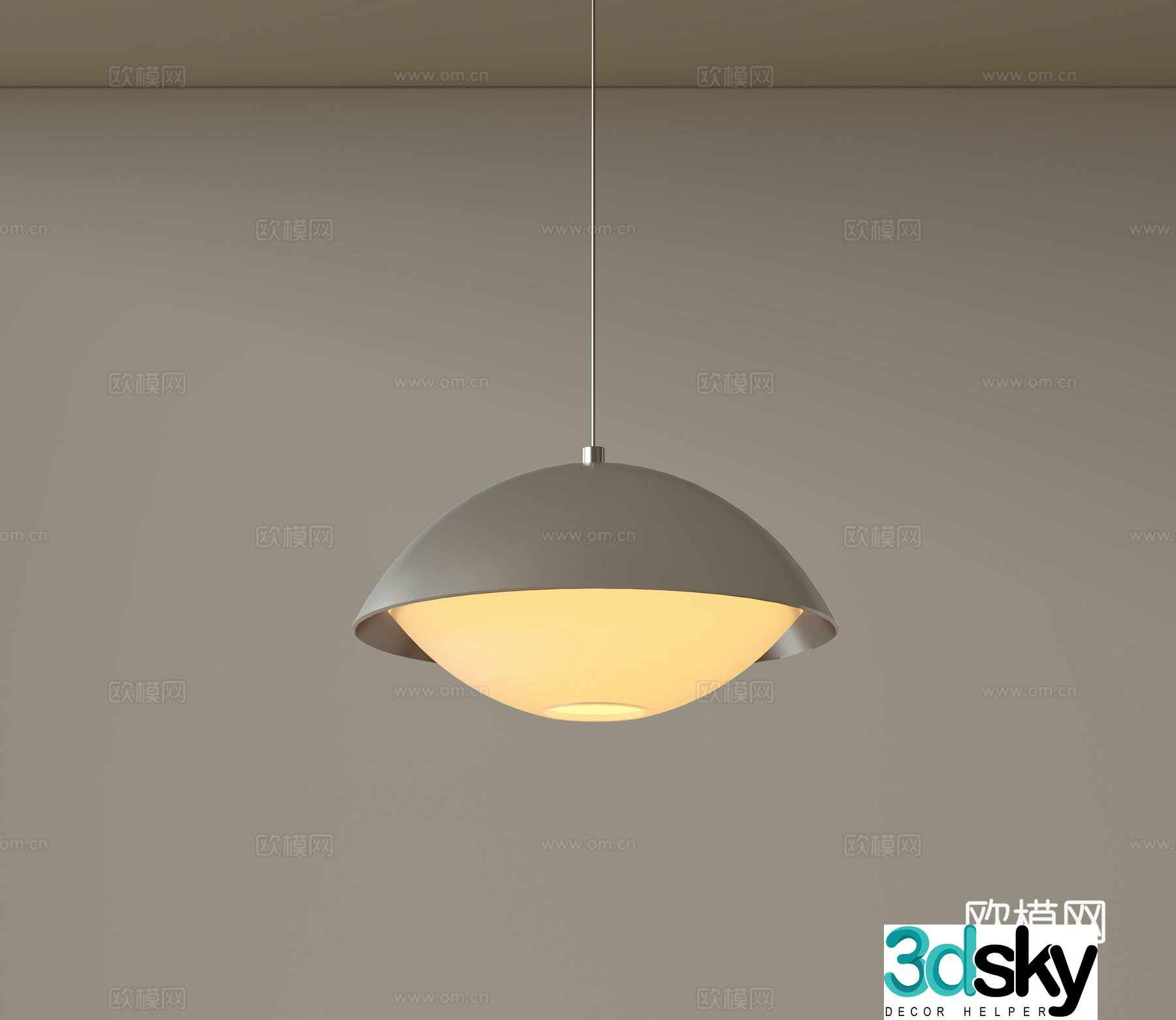 Modern medieval style chandeliers minimalist chandeliers Nordic simple chandeliers bedroom bedside chandeliers single head 3D model
