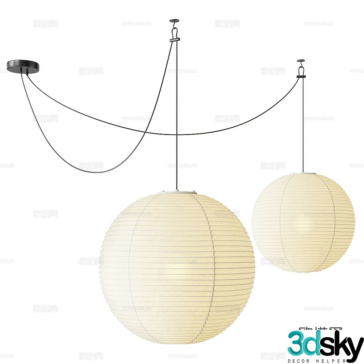 Paper chandelier Restaurant chandelier Cream chandelier Bar chandelier B&B chandelier Hotel chandelier 3D model