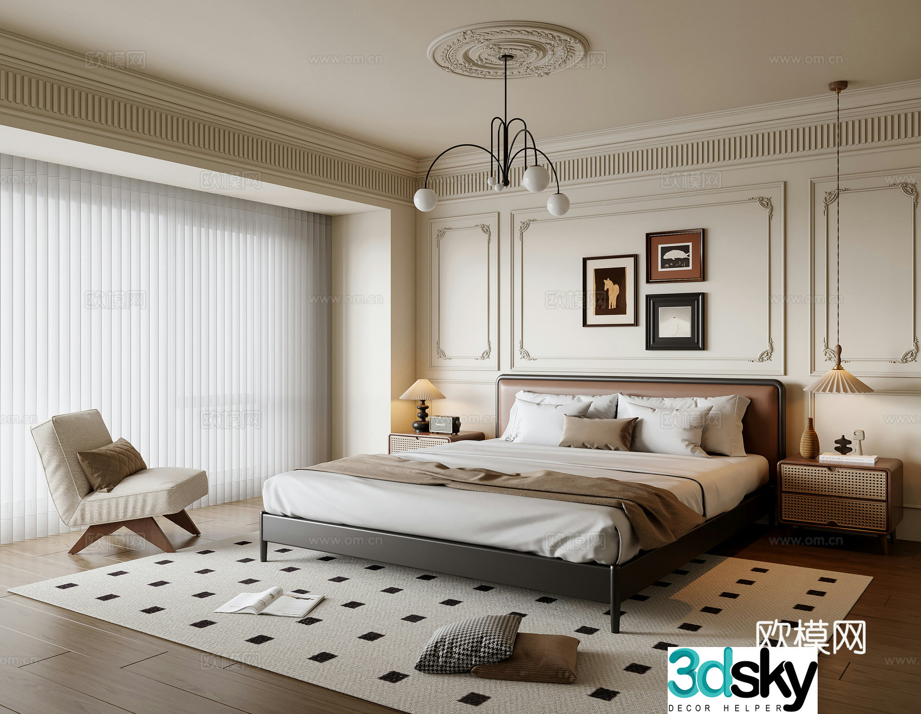 French bedroom 3d model