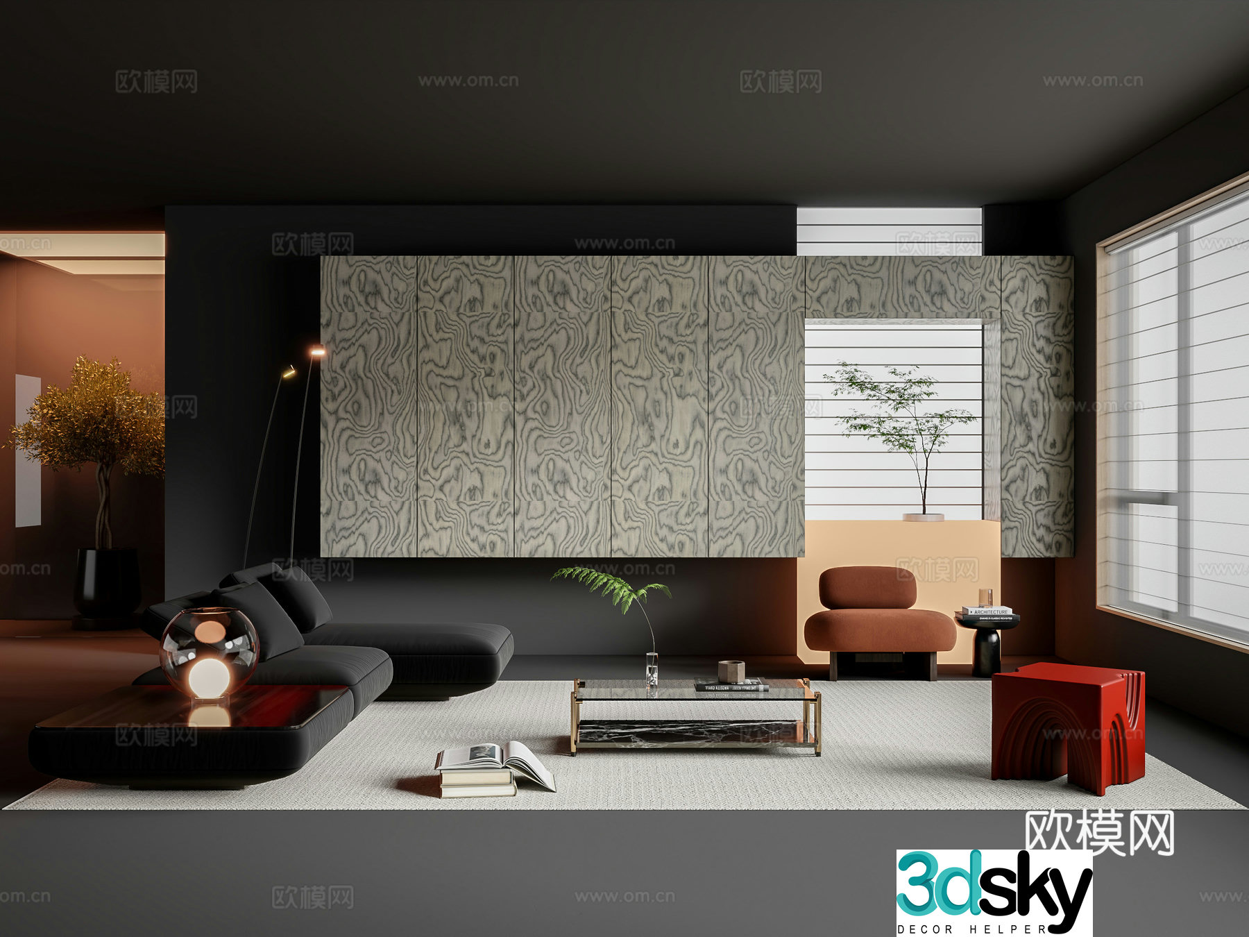 Modern living room 3d model