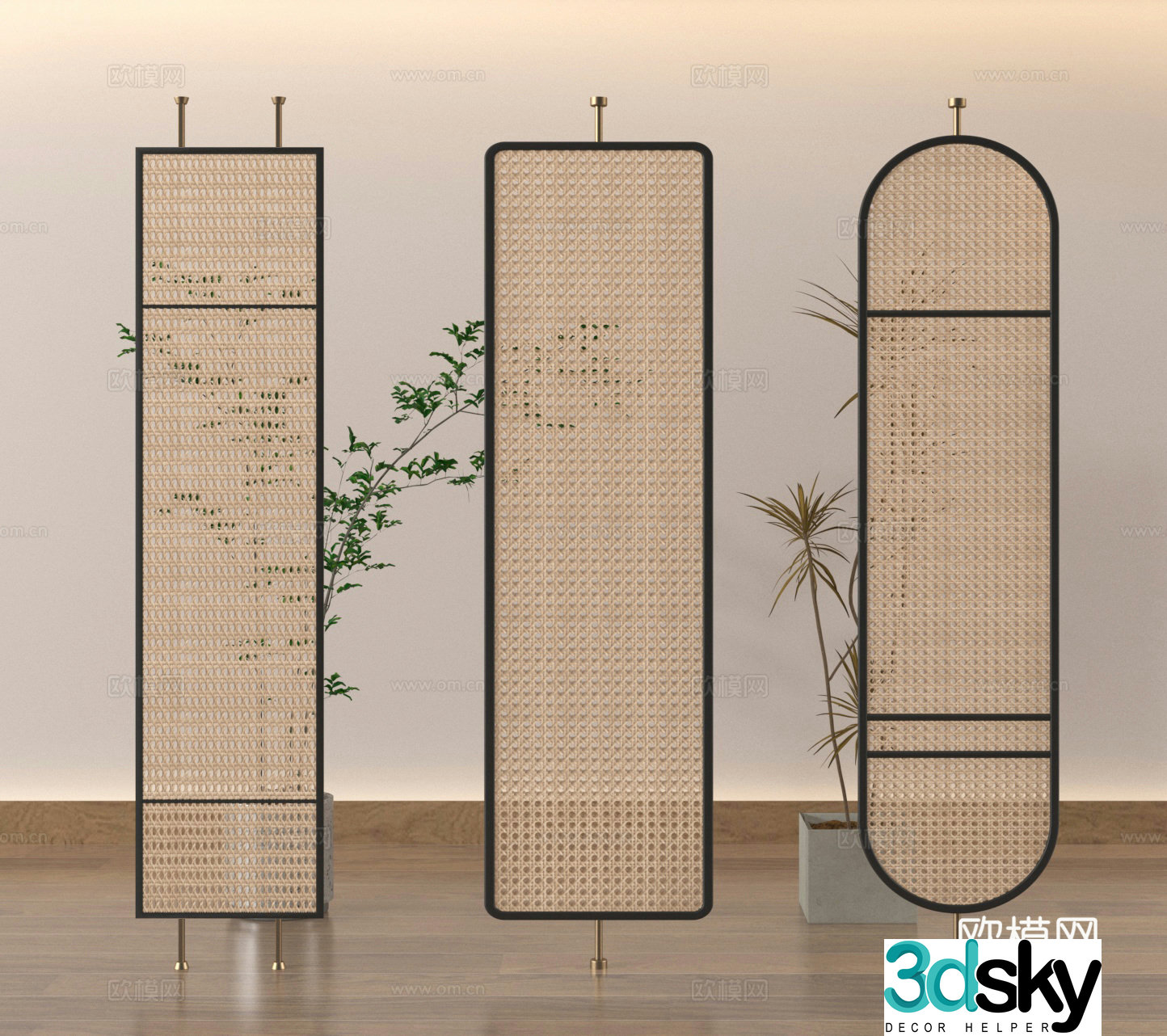 Glass partition Frosted glass partition Changhong glass partition 3D model