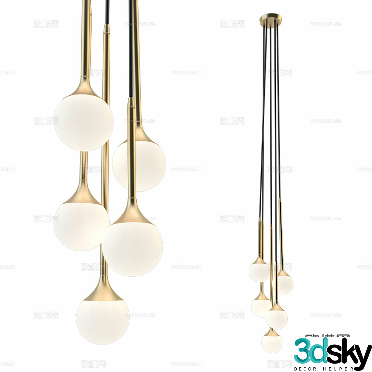 SS-5 chandelier 3d model