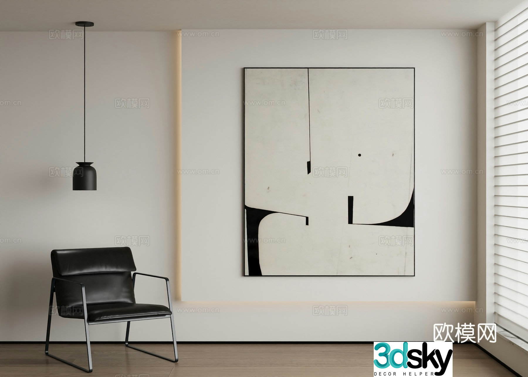 Modern decorative painting 3d model