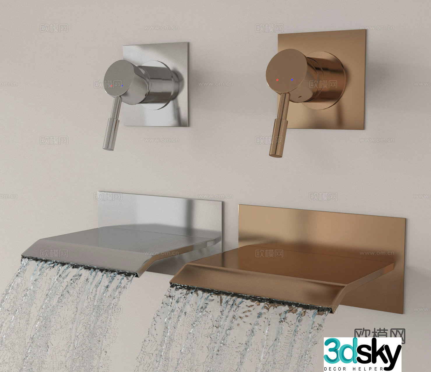 Faucet Bathtub faucet 3d model
