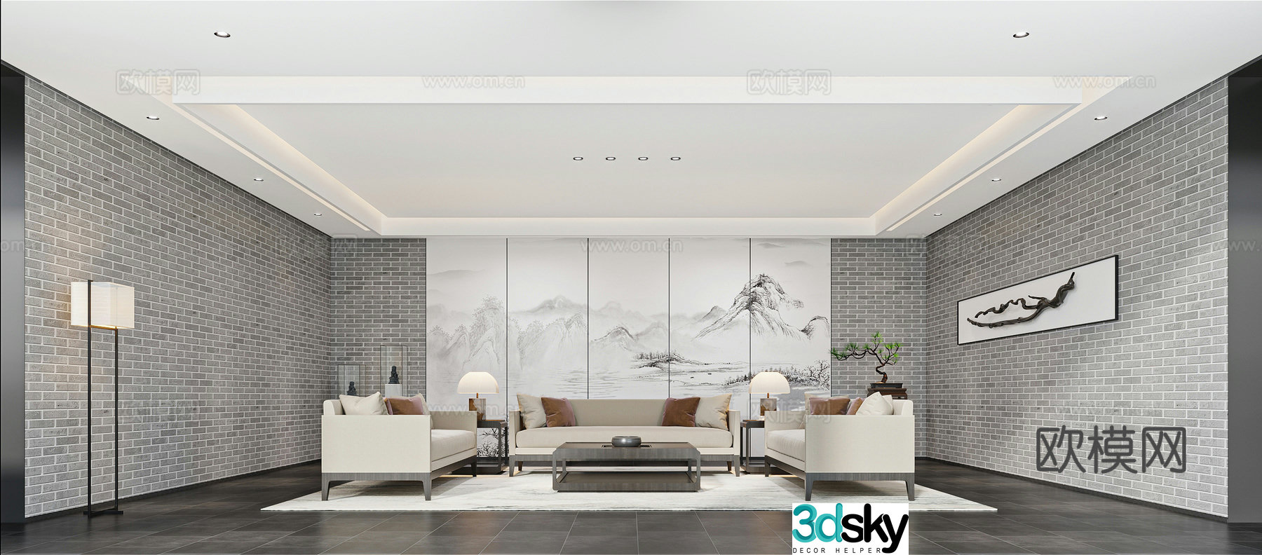 New Chinese style reception room 3D model