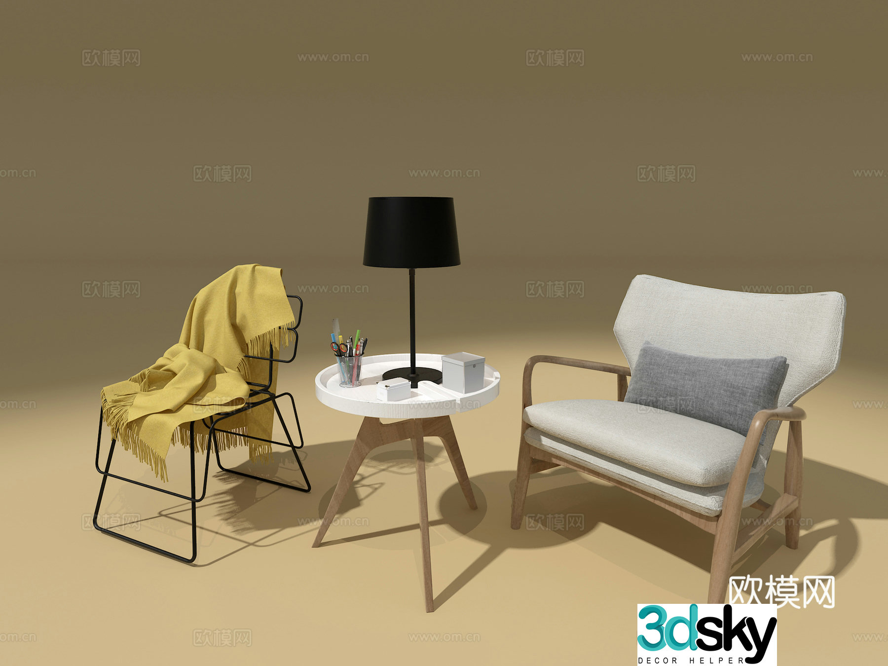 Stainless steel chair 3d model