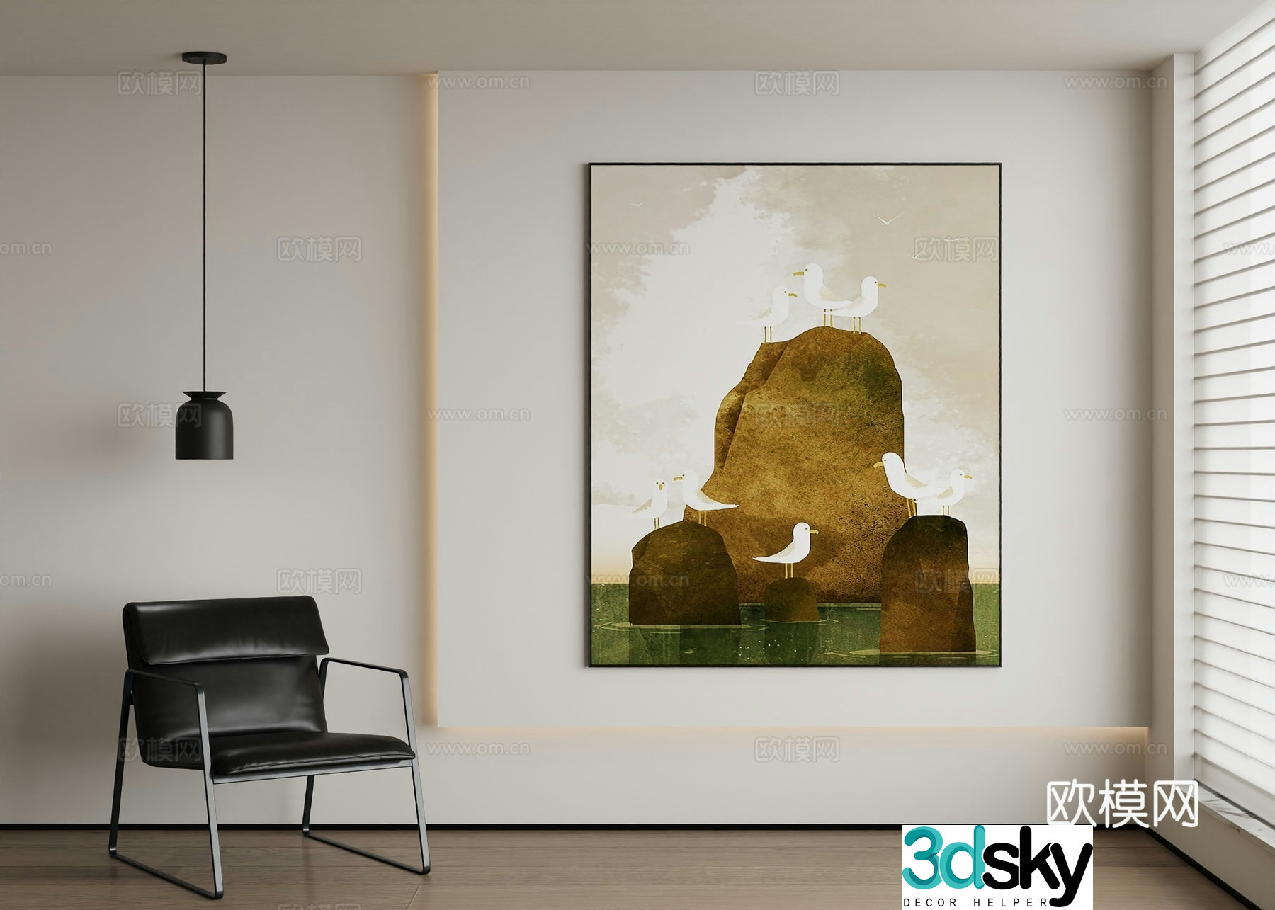 Modern decorative painting 3d model