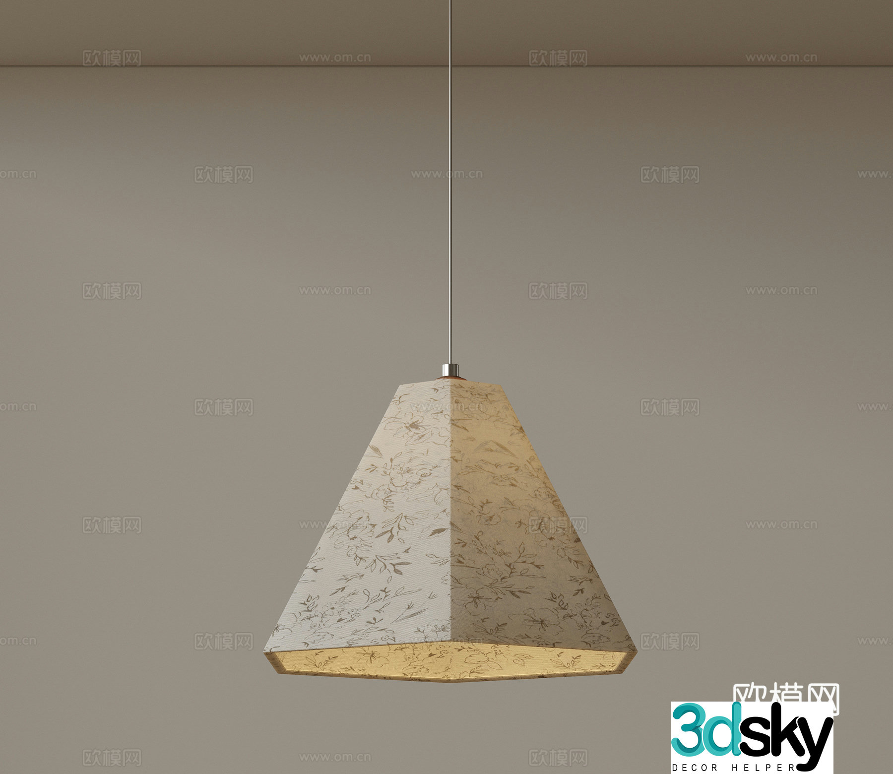 Modern medieval style chandeliers minimalist chandeliers Nordic simple chandeliers bedroom bedside chandeliers single head 3D model