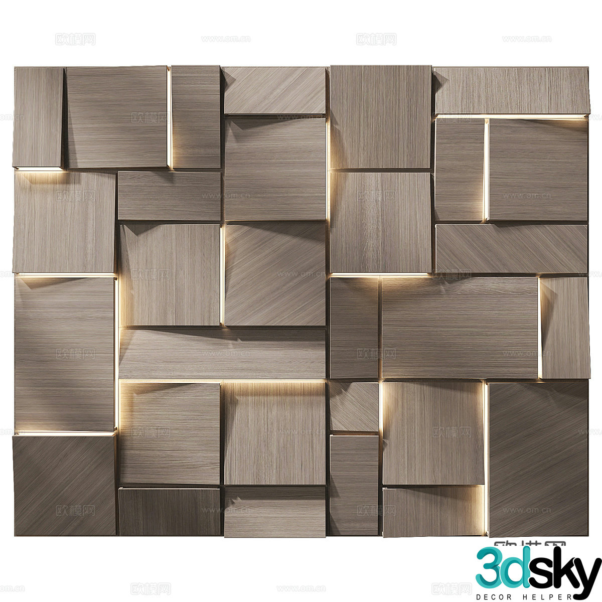 Wall panel decoration 923d model