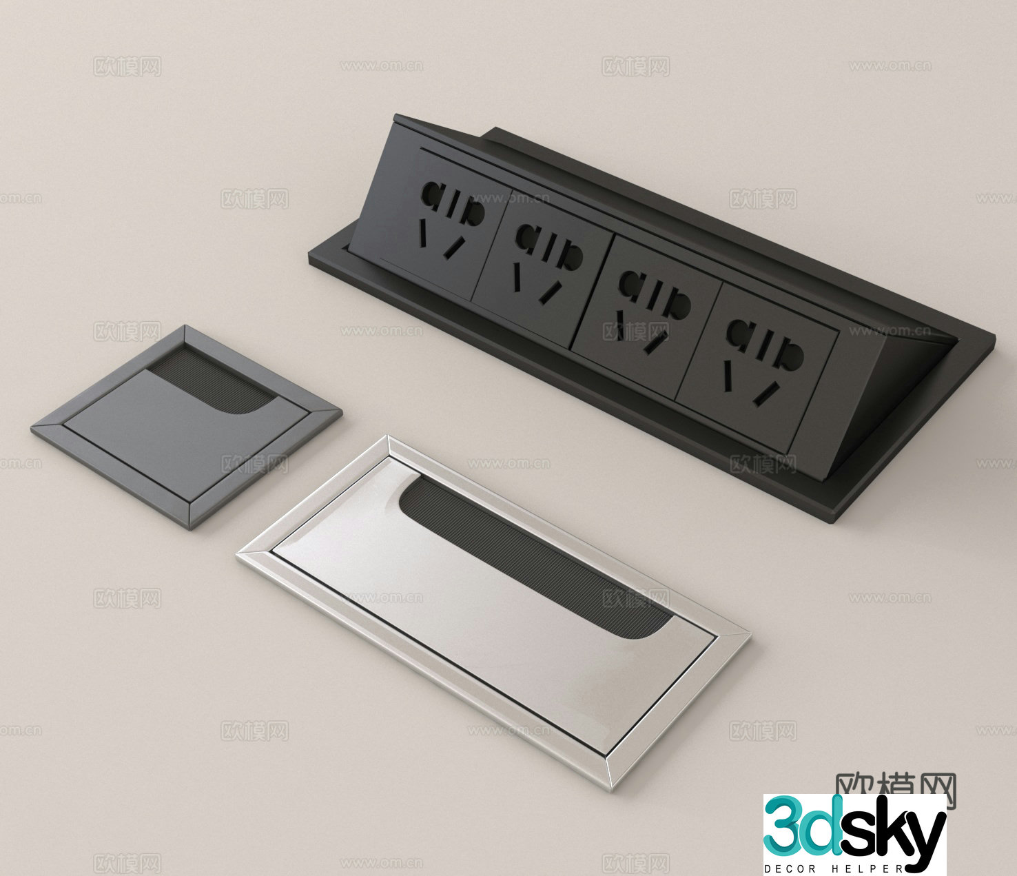 Socket Ground Insert Office Ground 3D Model
