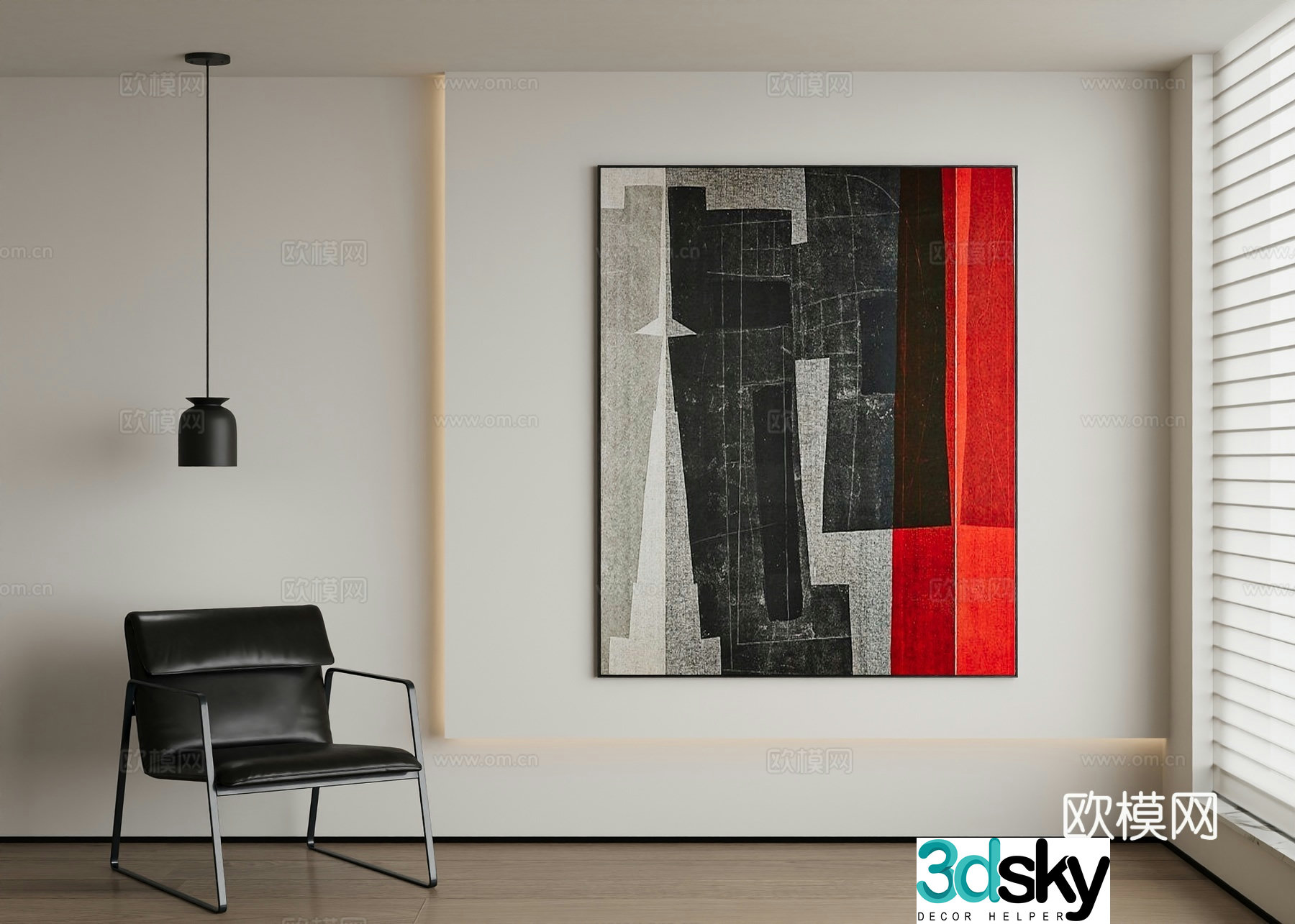 Modern decorative painting 3d model