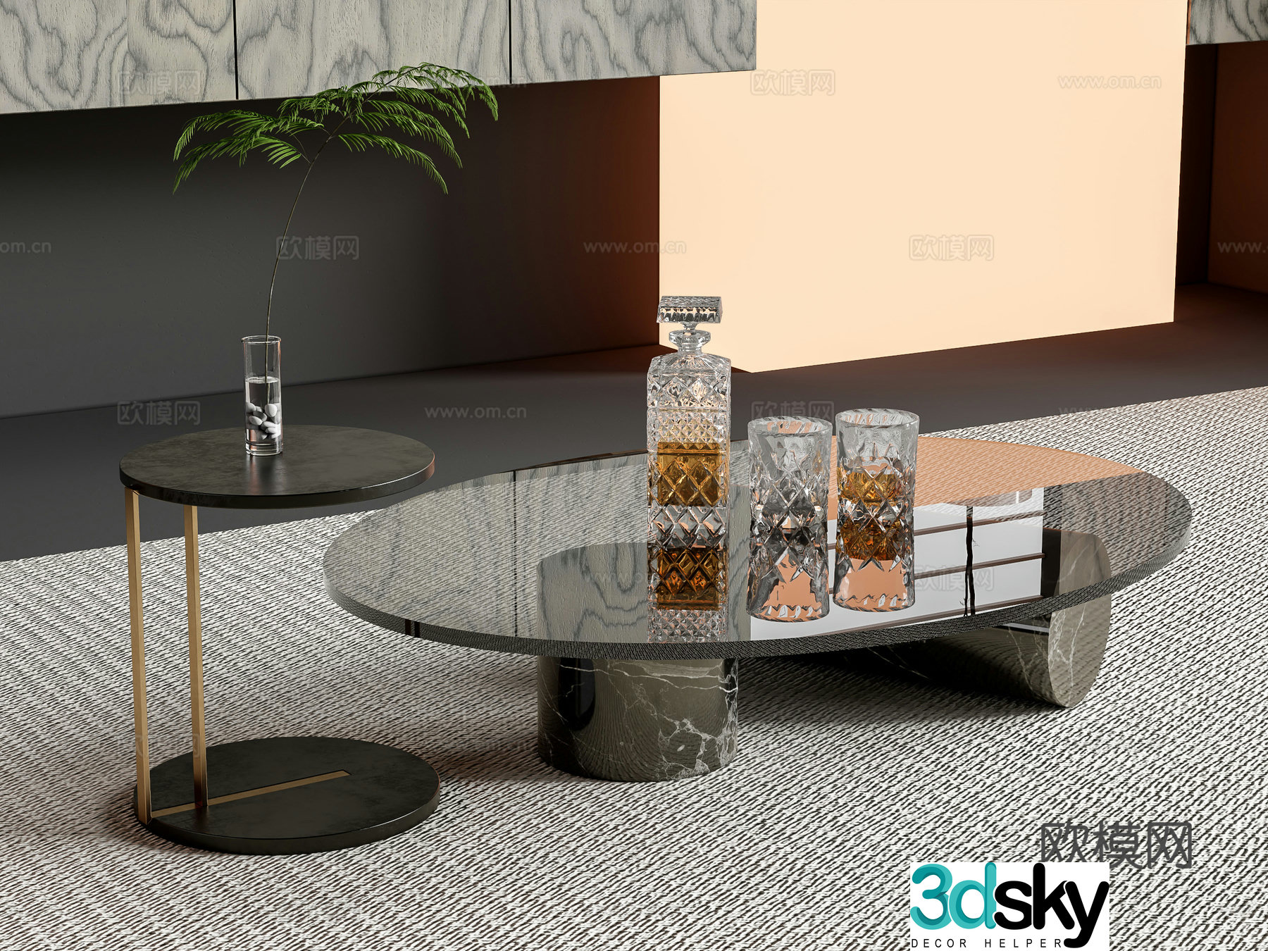 Modern coffee table 3d model