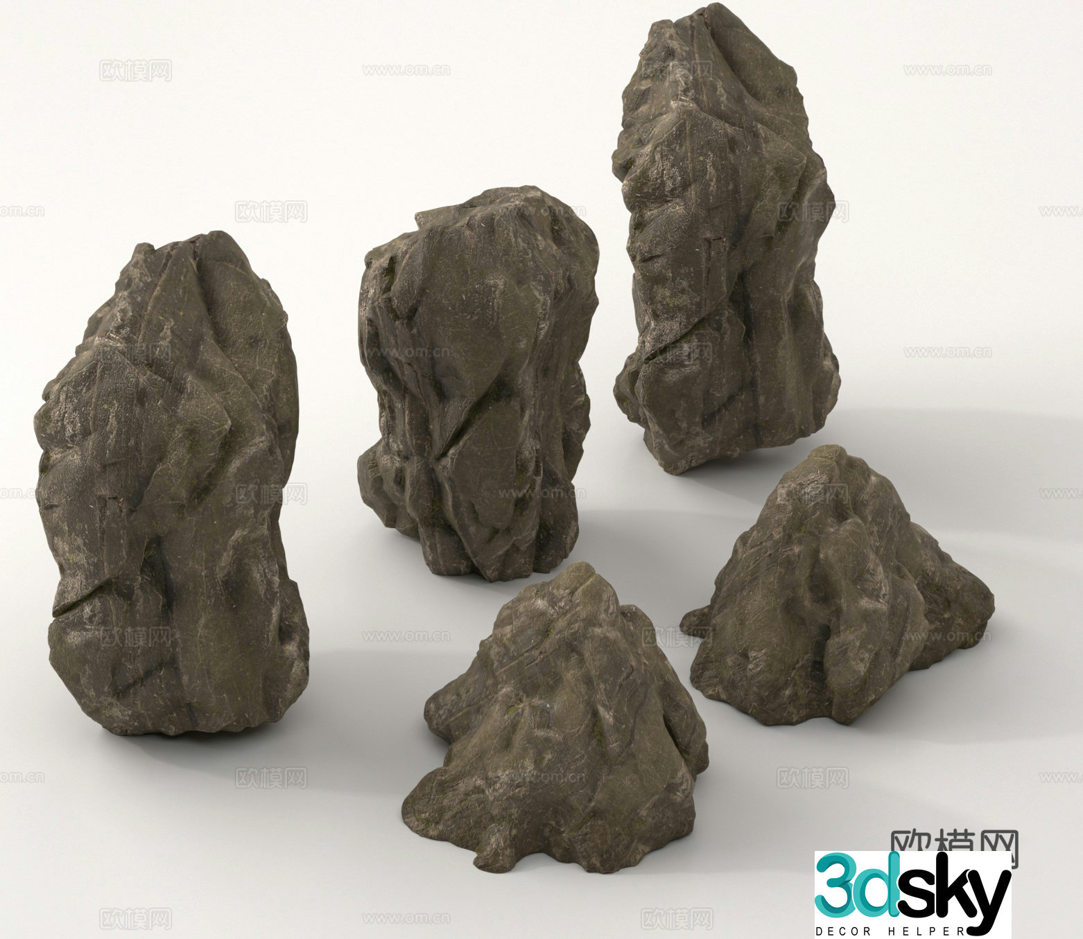 stone rock rock 3d model