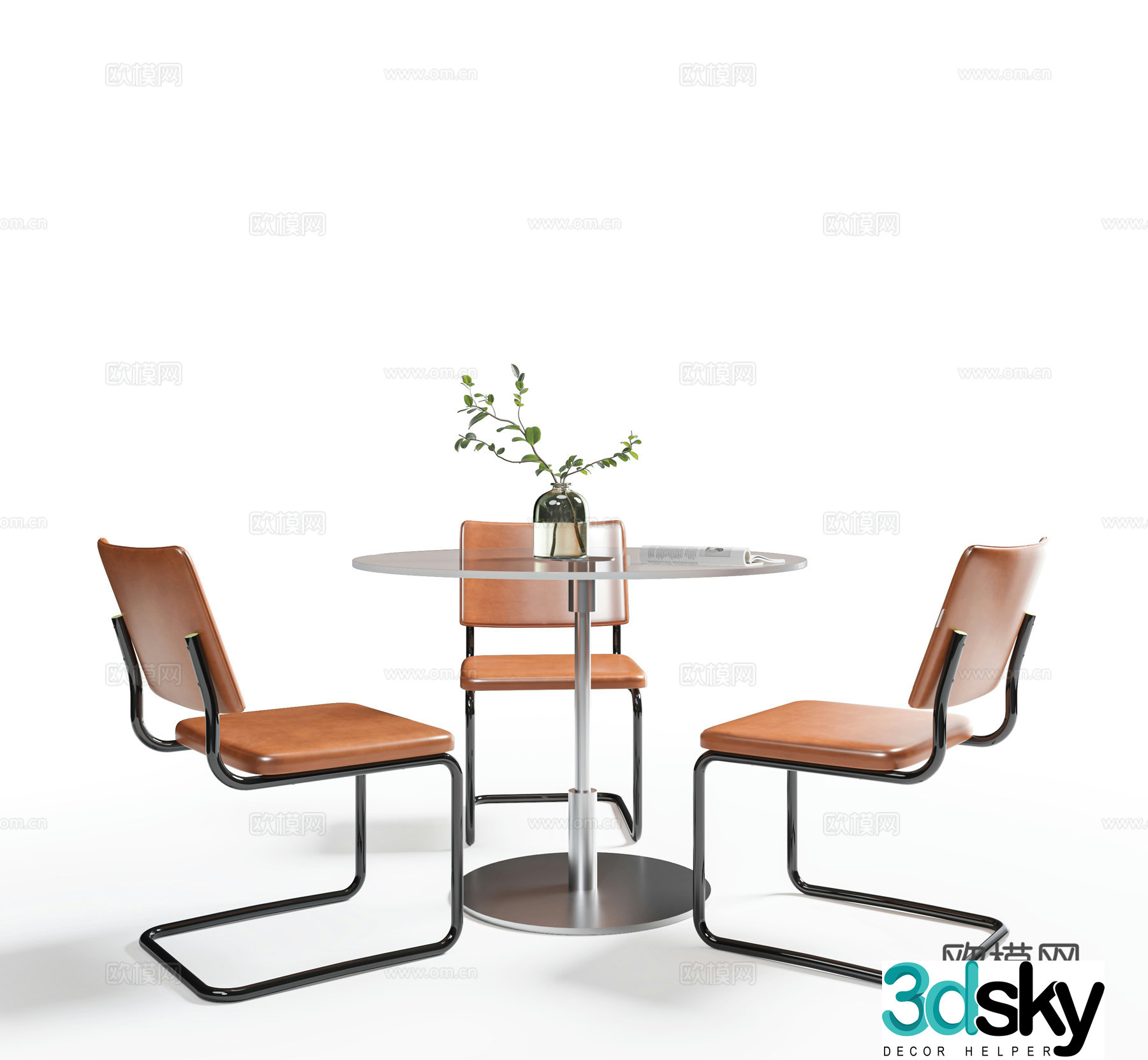 Modern casual table and chairs negotiation table and chairs coffee shop table and chairs chairs round table and chairs office desk and chair 3d model
