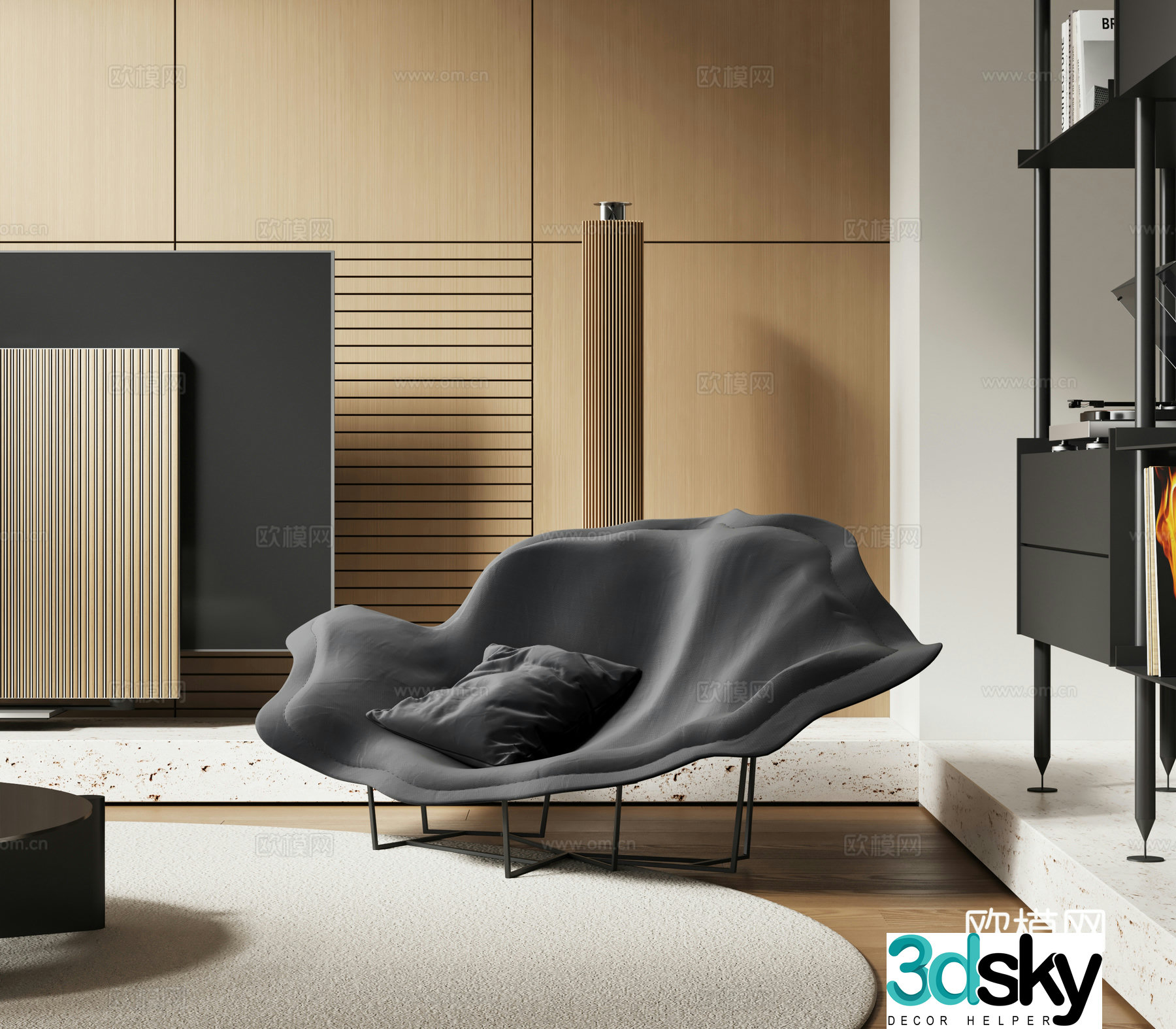 Modern leisure chair 3d model