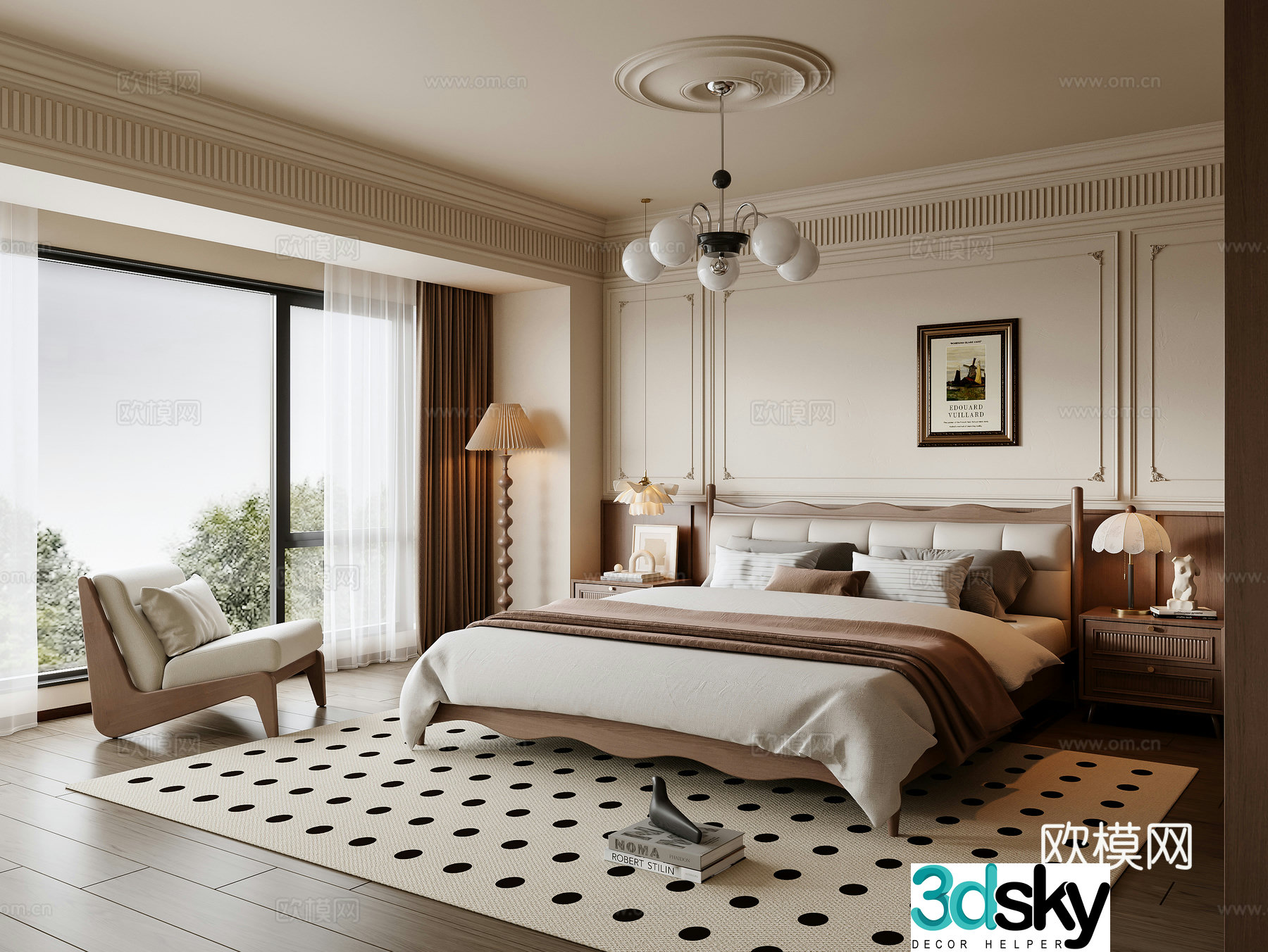 French bedroom 3d model