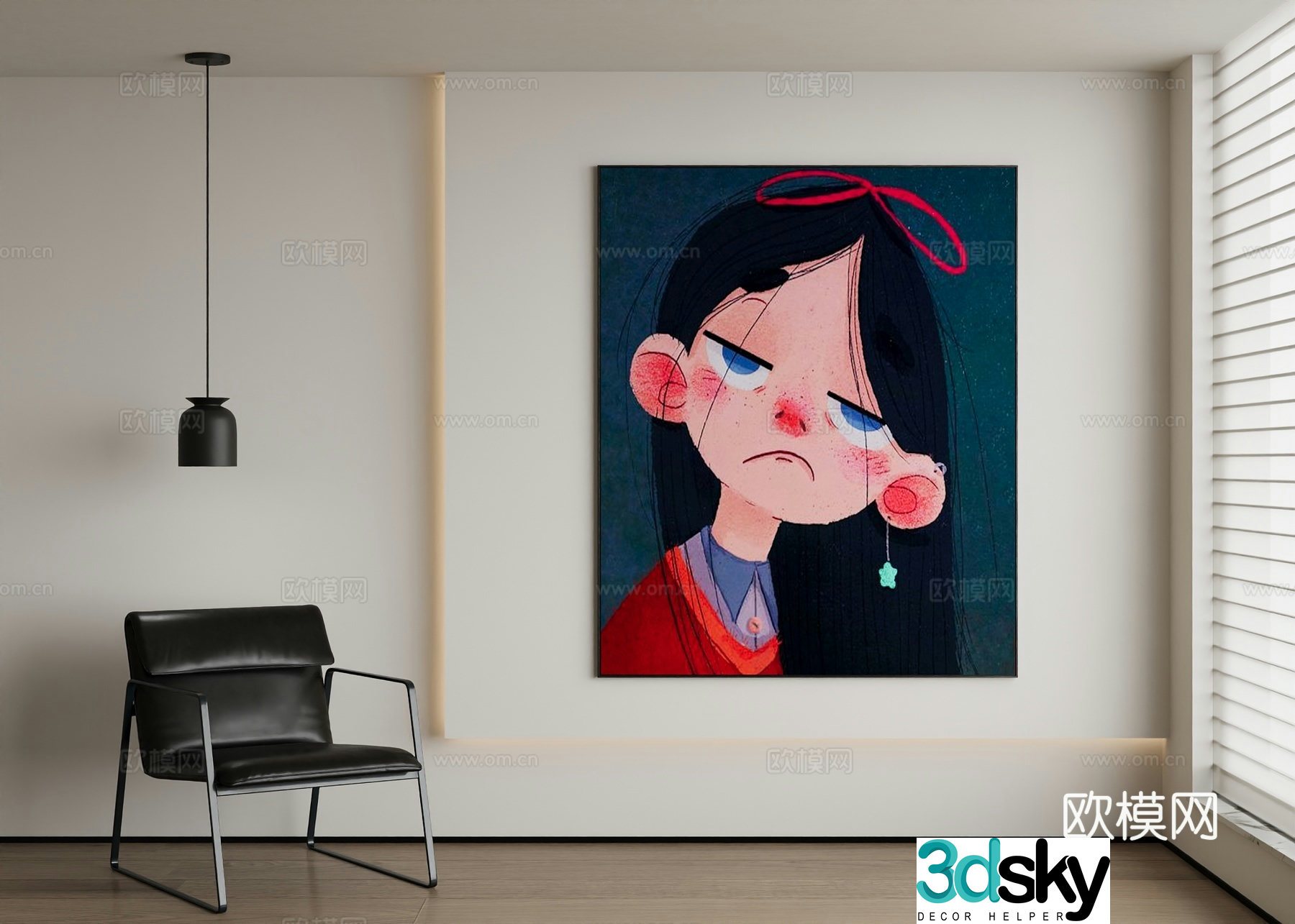 Modern decorative painting 3d model