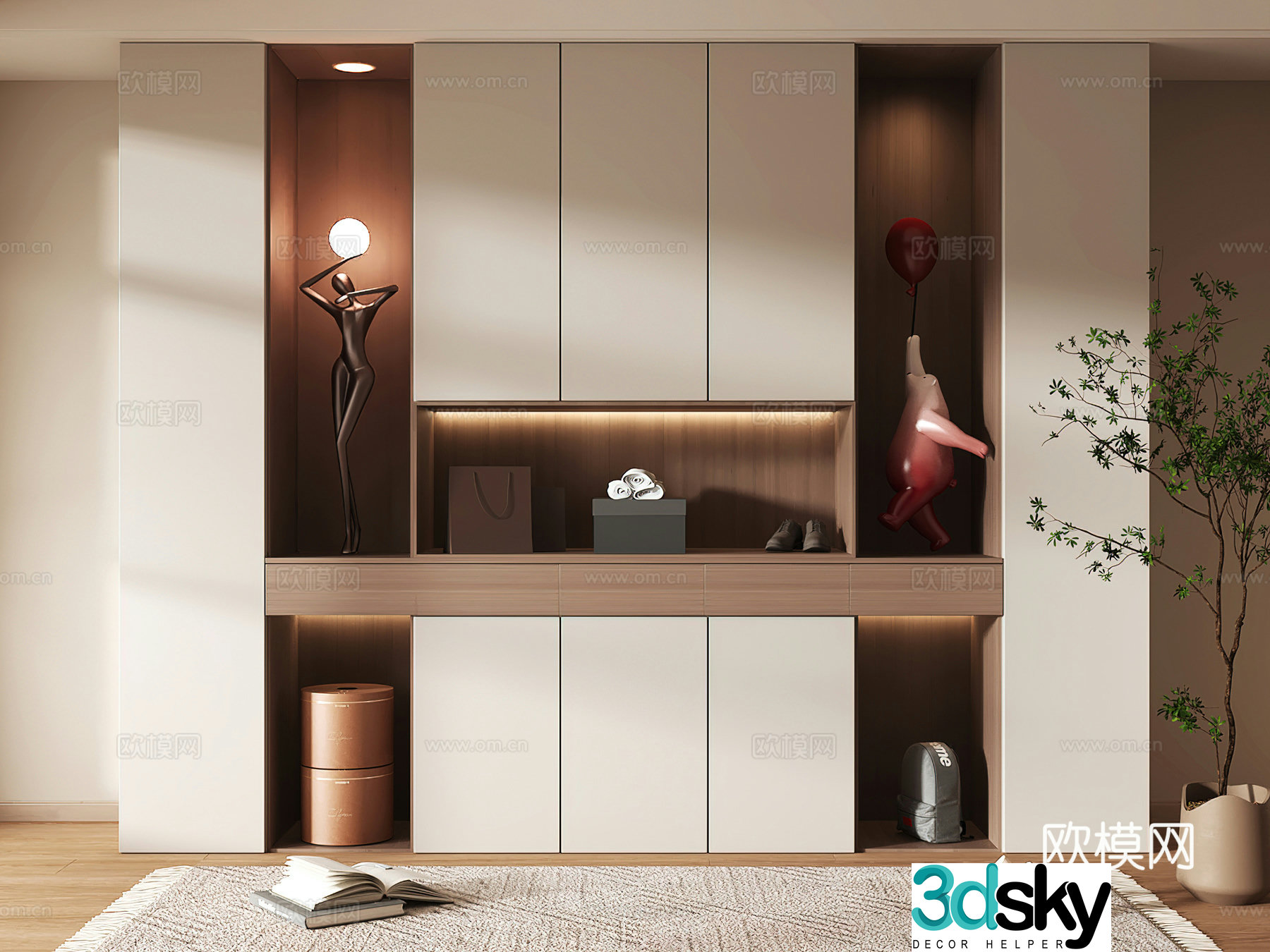 Shoe cabinet design shoe cabinet partition shoe cabinet porch shoe cabinet shoe cabinet rendering 3D model