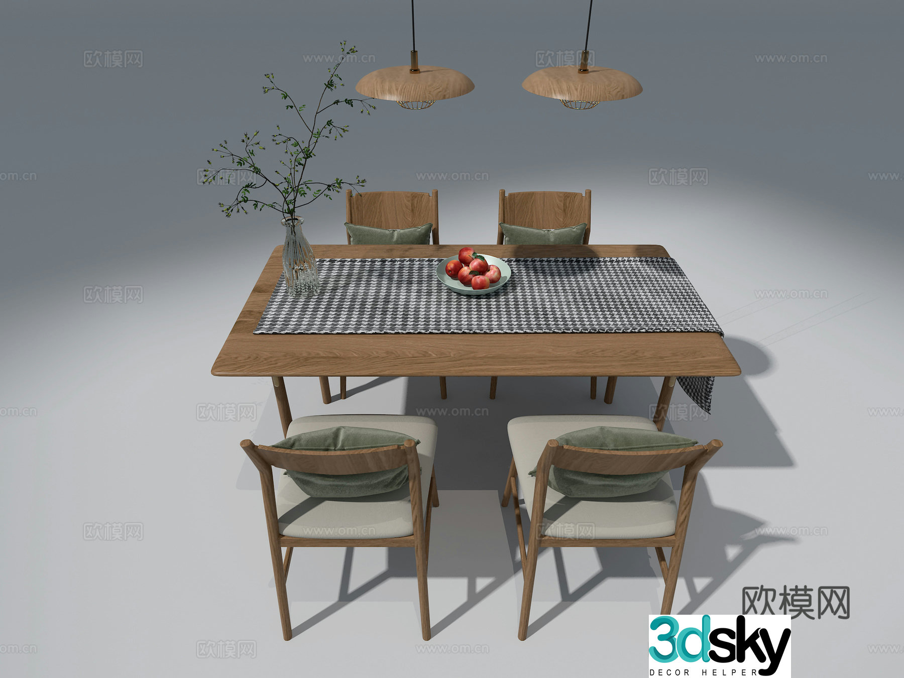 Combination dining table and chair 3D model
